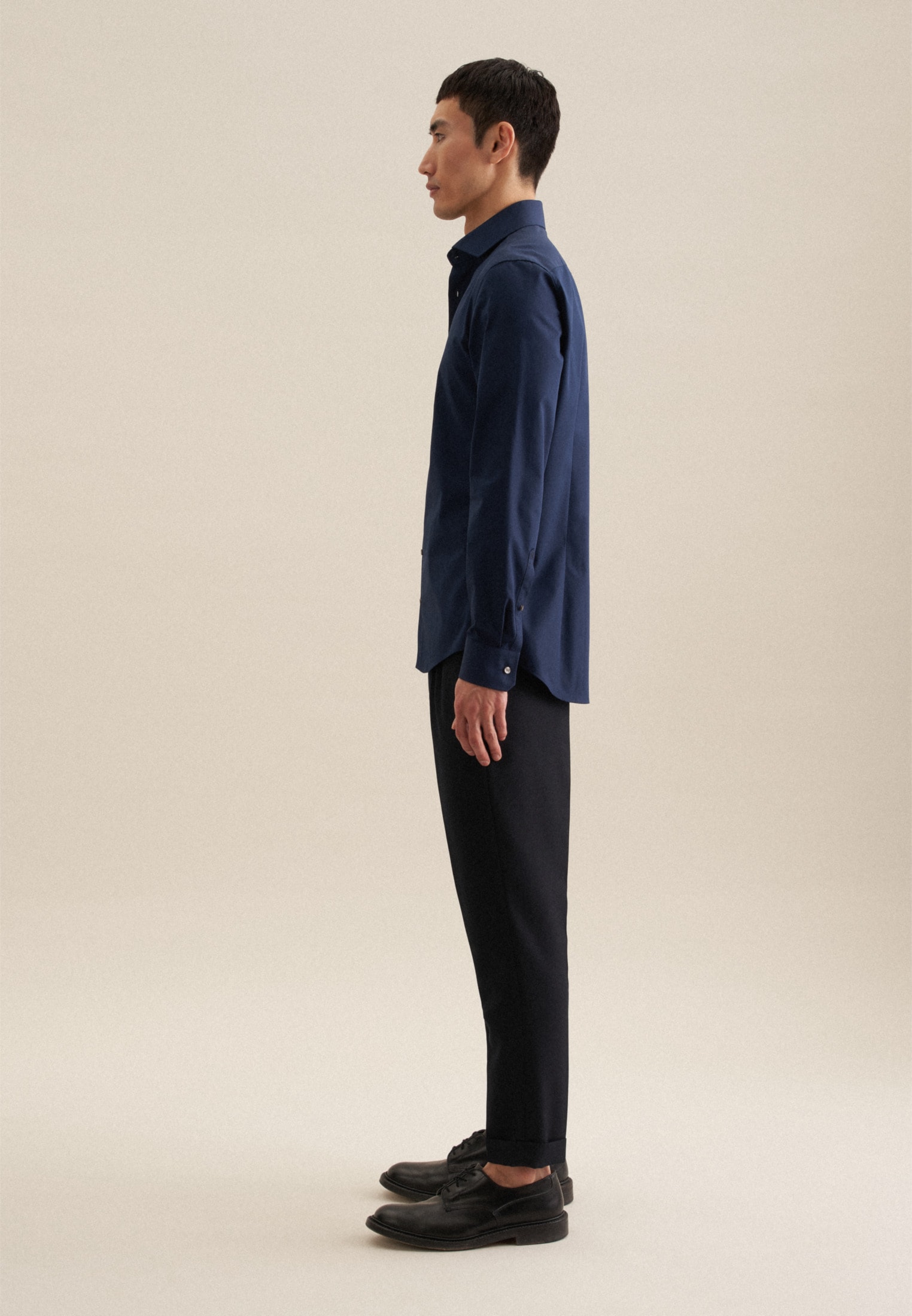 seidensticker Chemise d'affaires »Schwarze Rose« Slim 1/1 Kentkragen