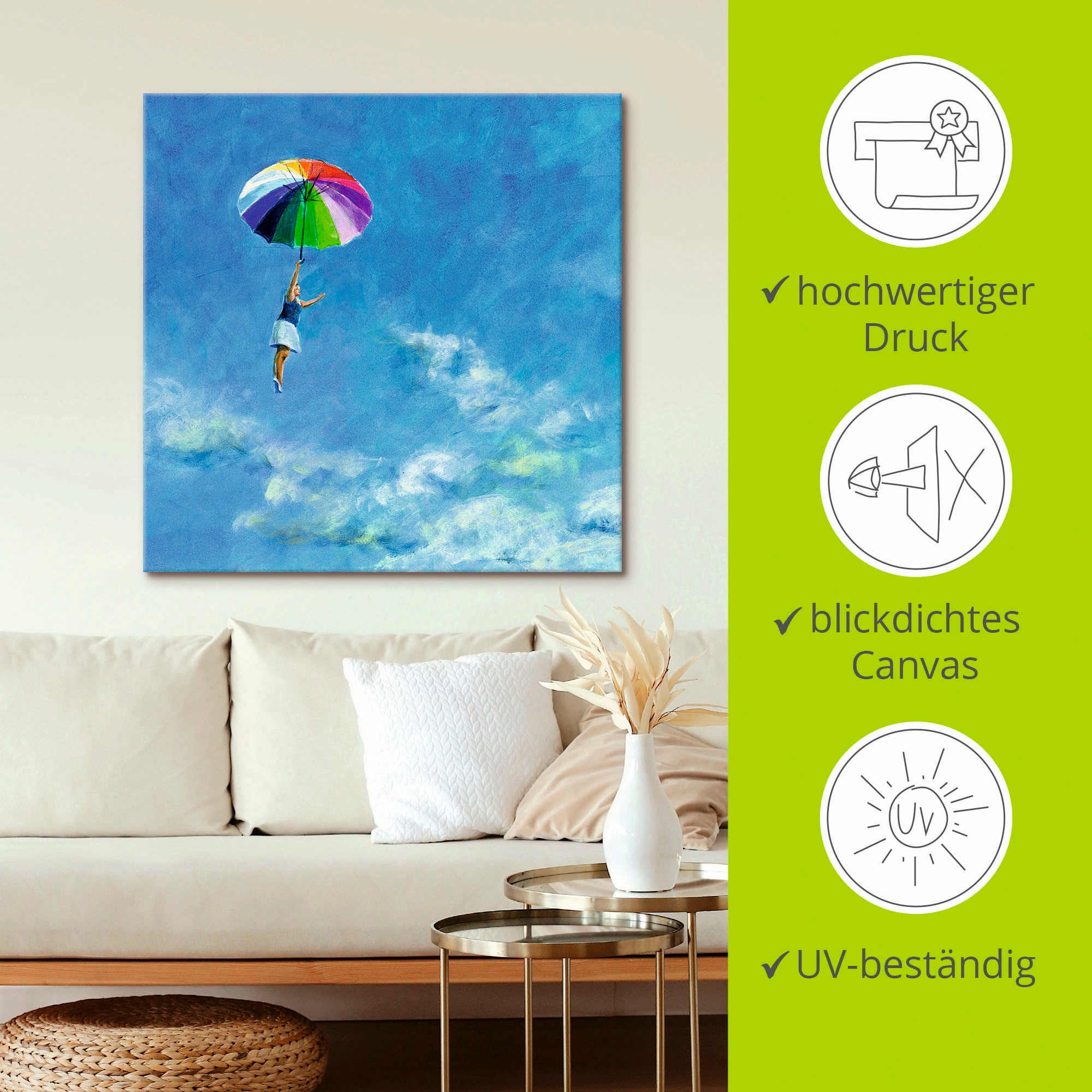 Artland Tableau sur toile »Das Leben leben« 1 cuis tlg. auf Holzrahmen gespannt