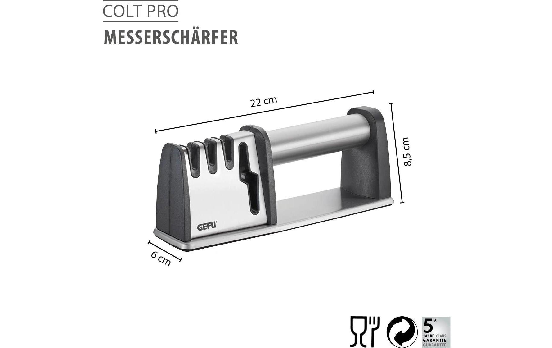 GEFU Messerschärfer »GEFU Messerschärfer Colt Pro Schwarz/Silber«