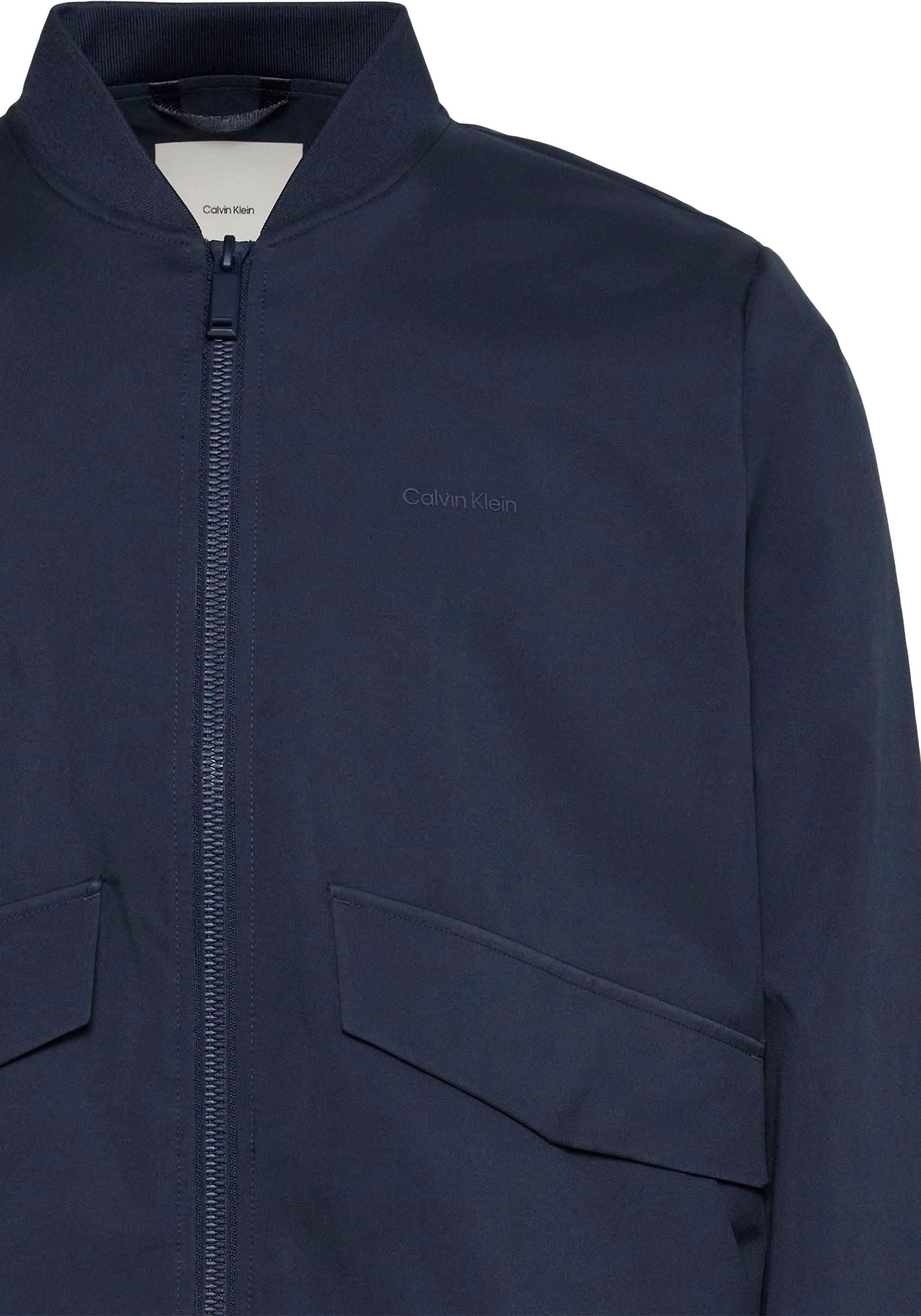 Calvin Klein Veste bomber »LS SOFT TECH BOMBER JACKET« ohne Kapuze Regular fit mit Stehkragen