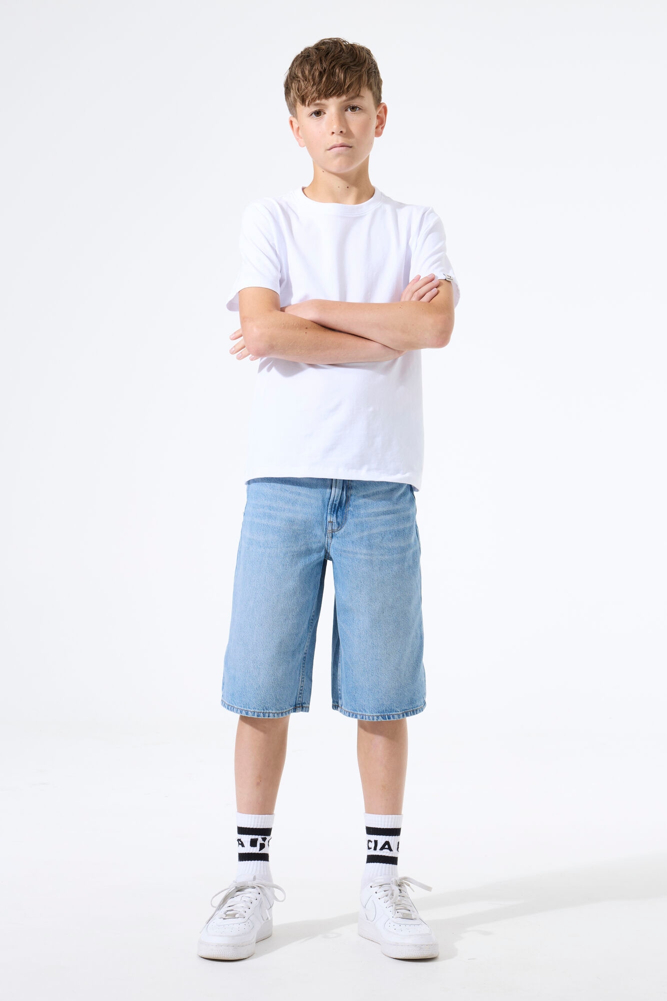 Garcia Bermuda en jean »Jayson Short« avec jambes larges, pour garçons