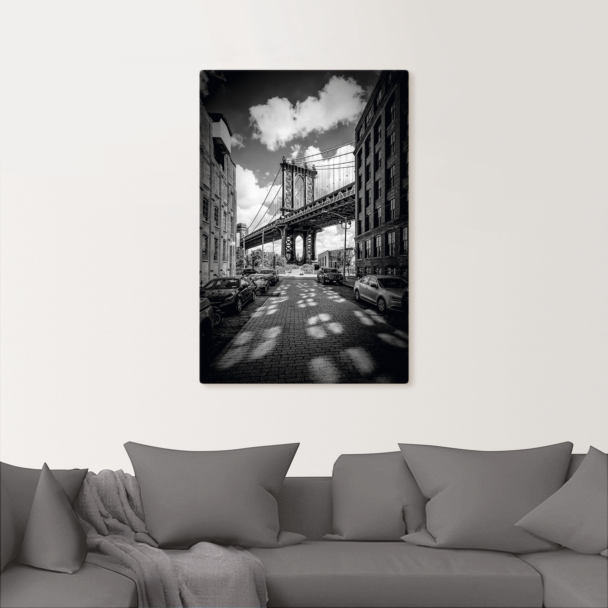 Artland Tableau sur toile »Manhattan Bridge in Brooklyn, New York« New York 1 cuis tlg. auf Holzrahmen gespannt
