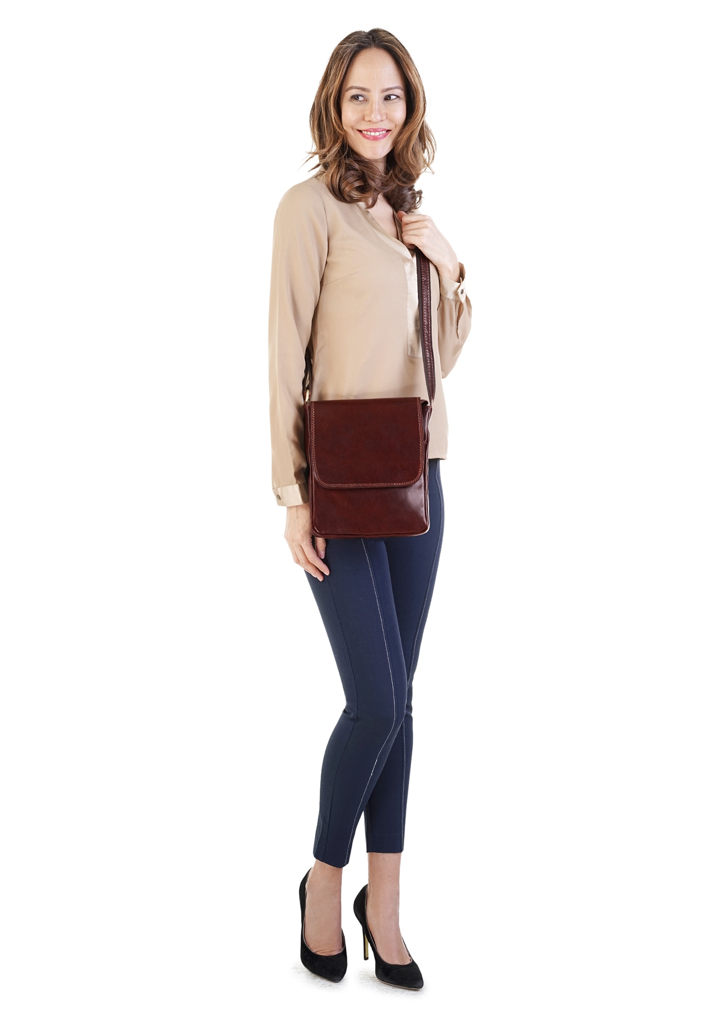 Piké Sac à bandoulière echt Leder, Made in Italy