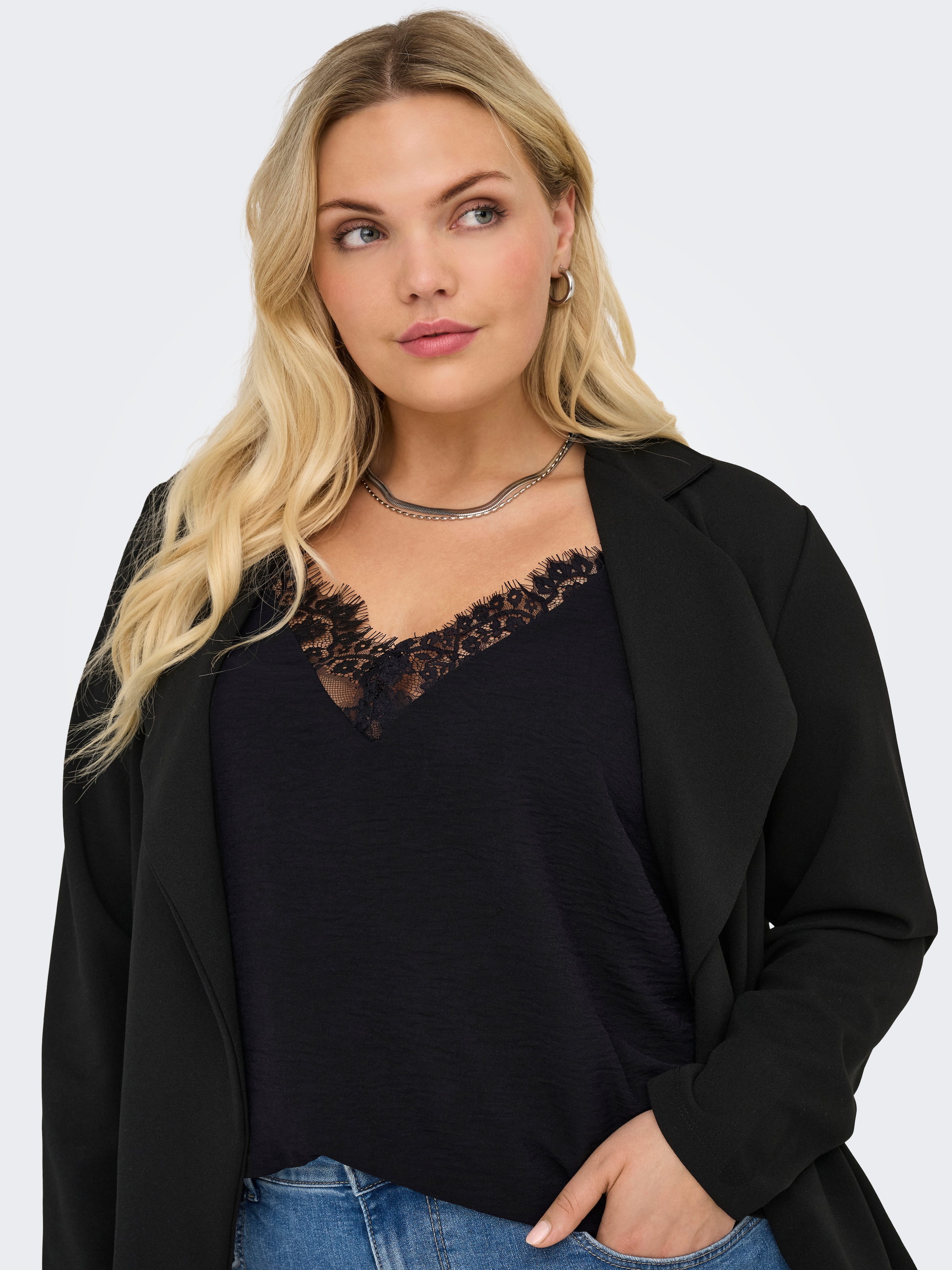 ONLY CARMAKOMA Top en dentelle »CARMETTA LIFE MIX LACE SINGLET WVN«