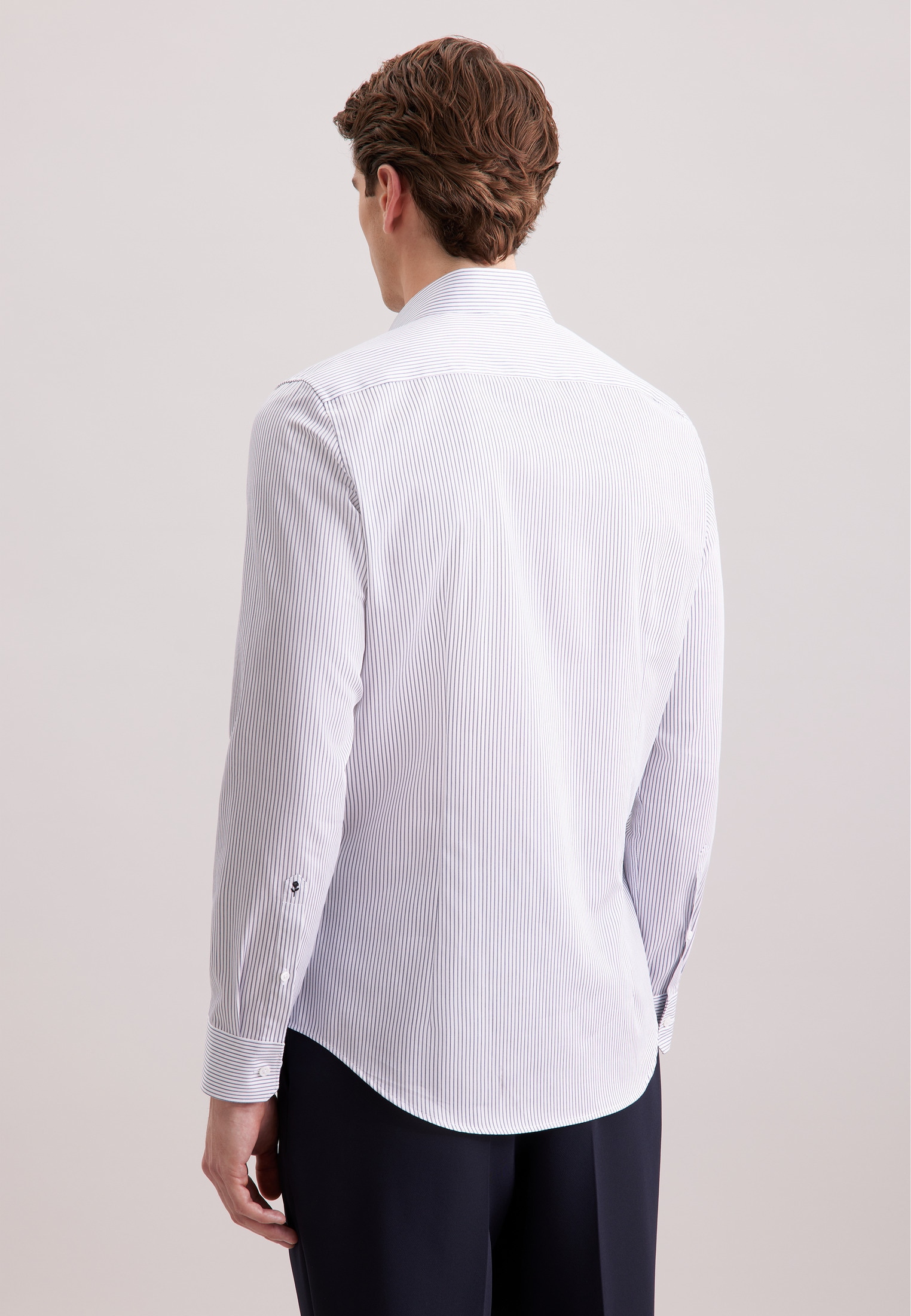 seidensticker Chemise d'affaires »Schwarze Rose« Slim 1/1 Kentkragen Gestreift