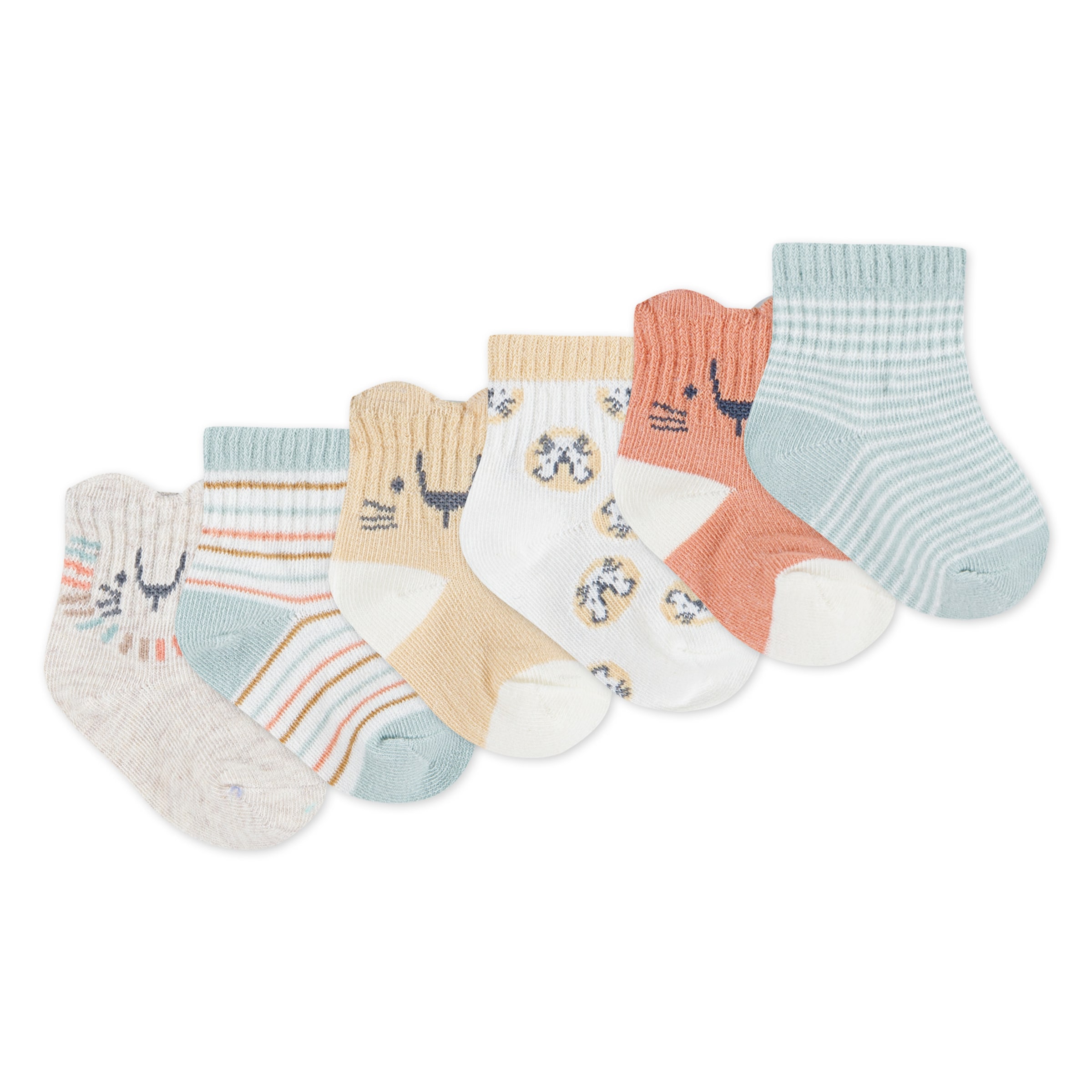 HUGGIES babywear Chaussettes »HGHB 6PK SOCK« Packung, 6 Couple tlg. mit Stickerei