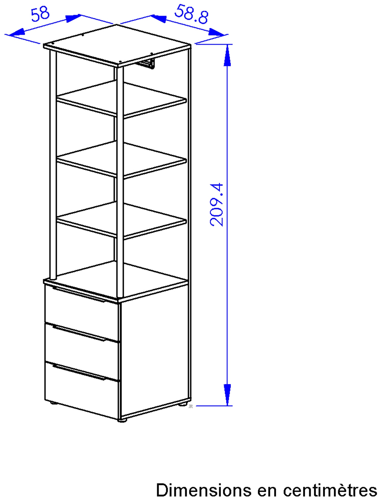 Gami Schrankmodule Multifunktional, grosszügig mit wahlweise Kleiderschrank oder Regalen