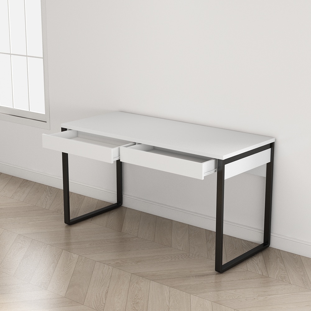 GOODproduct Bureau »Moid, Computertisch im modernen Design,« Breite 120/140/160 cm, mit Metallbeinen & Schublade