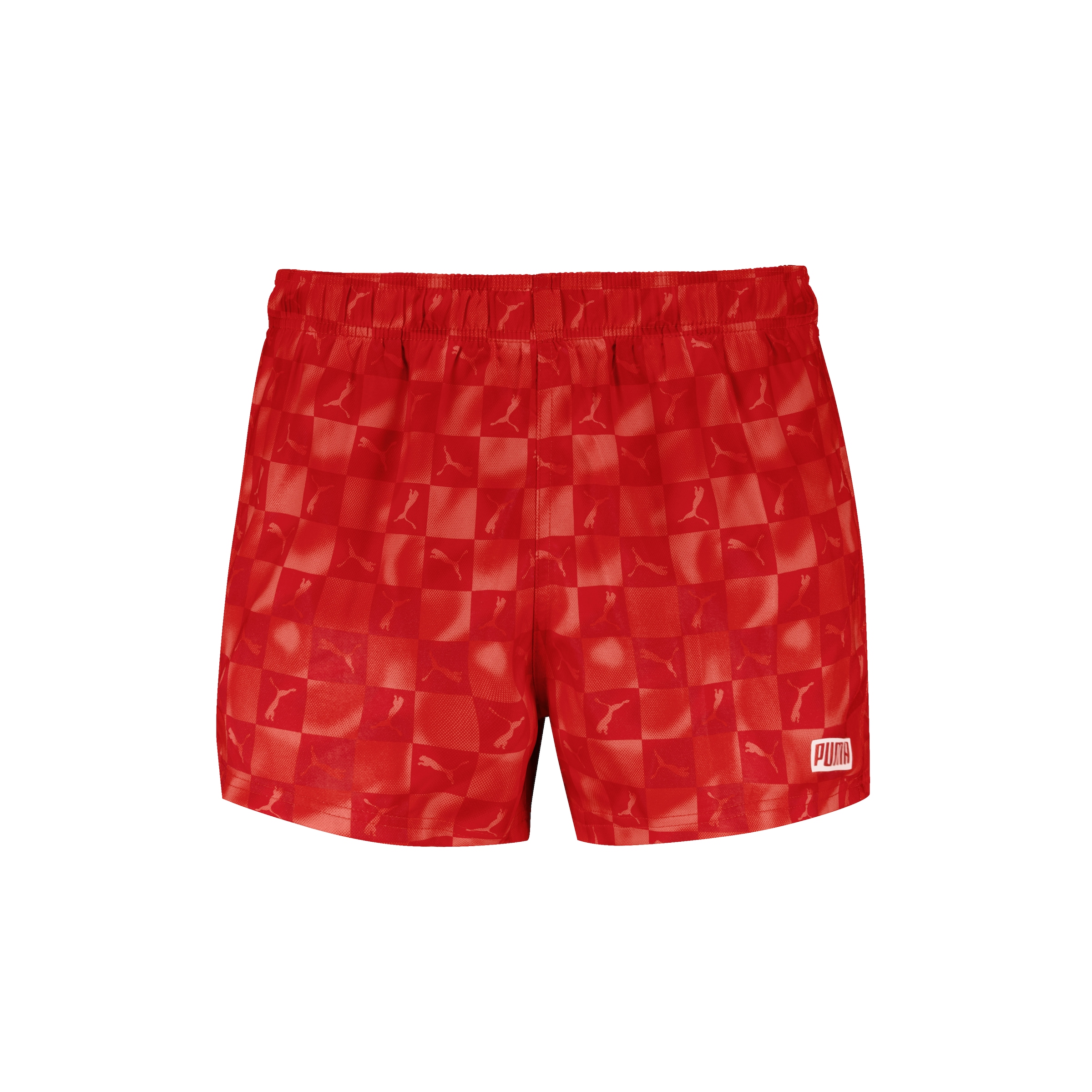 PUMA Badeshorts »PUMA SWIM MEN PRINTED CAT SHORT SHORTS« mit Gummizug und seitlichen Taschen