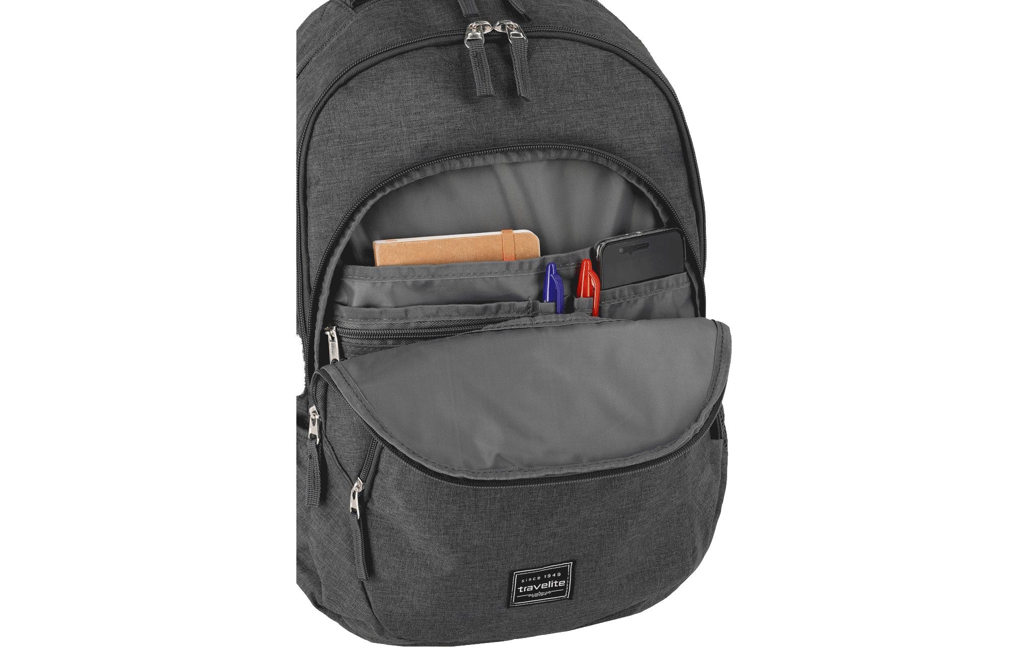 travelite Sac à dos »BASICS Melange« idéal pour loisirs, travail, école et voyages