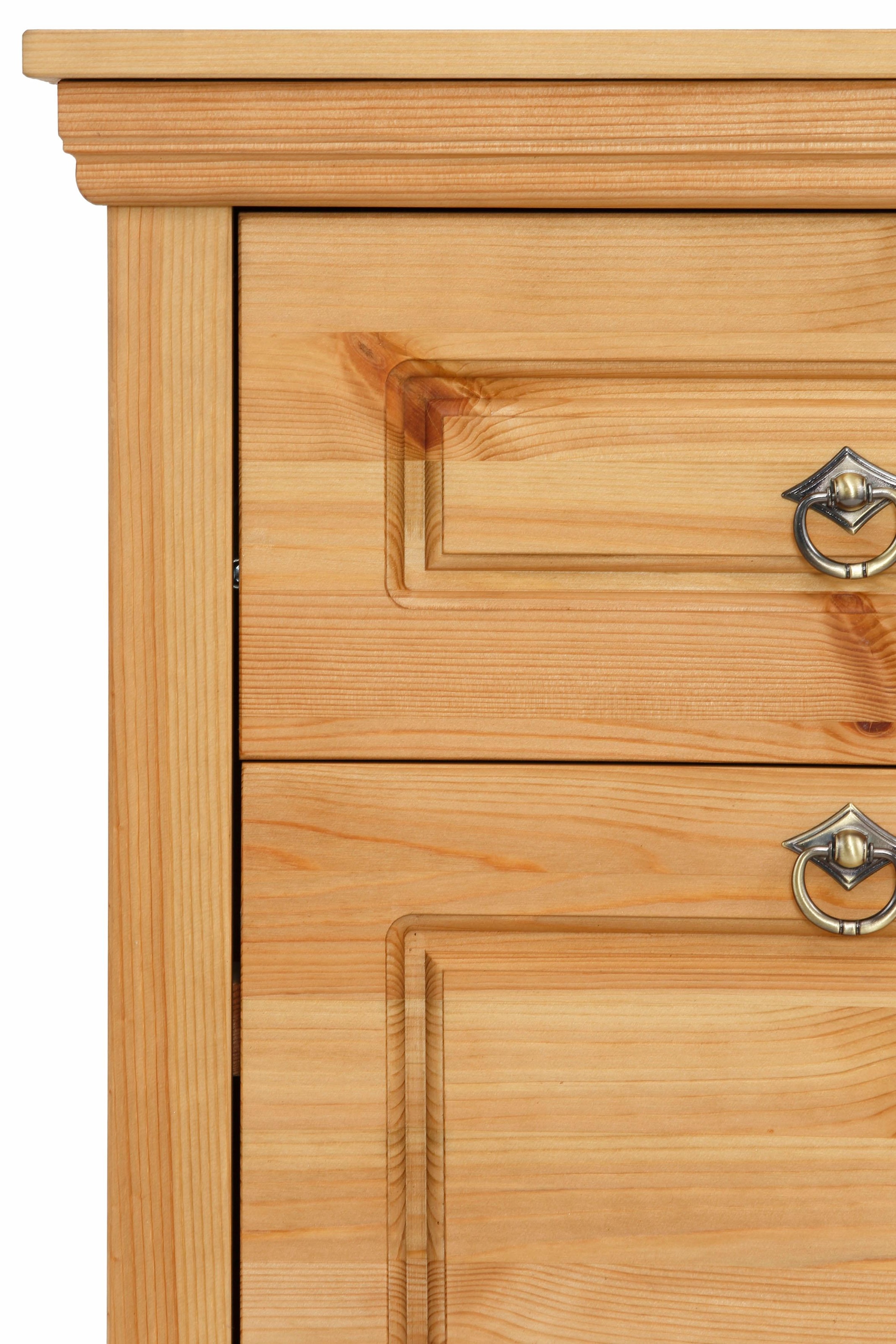 GOODproduct Schuhschrank »Basilico« aus massiver Kiefer, FSC®, Breite 90 cm, mit Schublade, Kassettenoptik