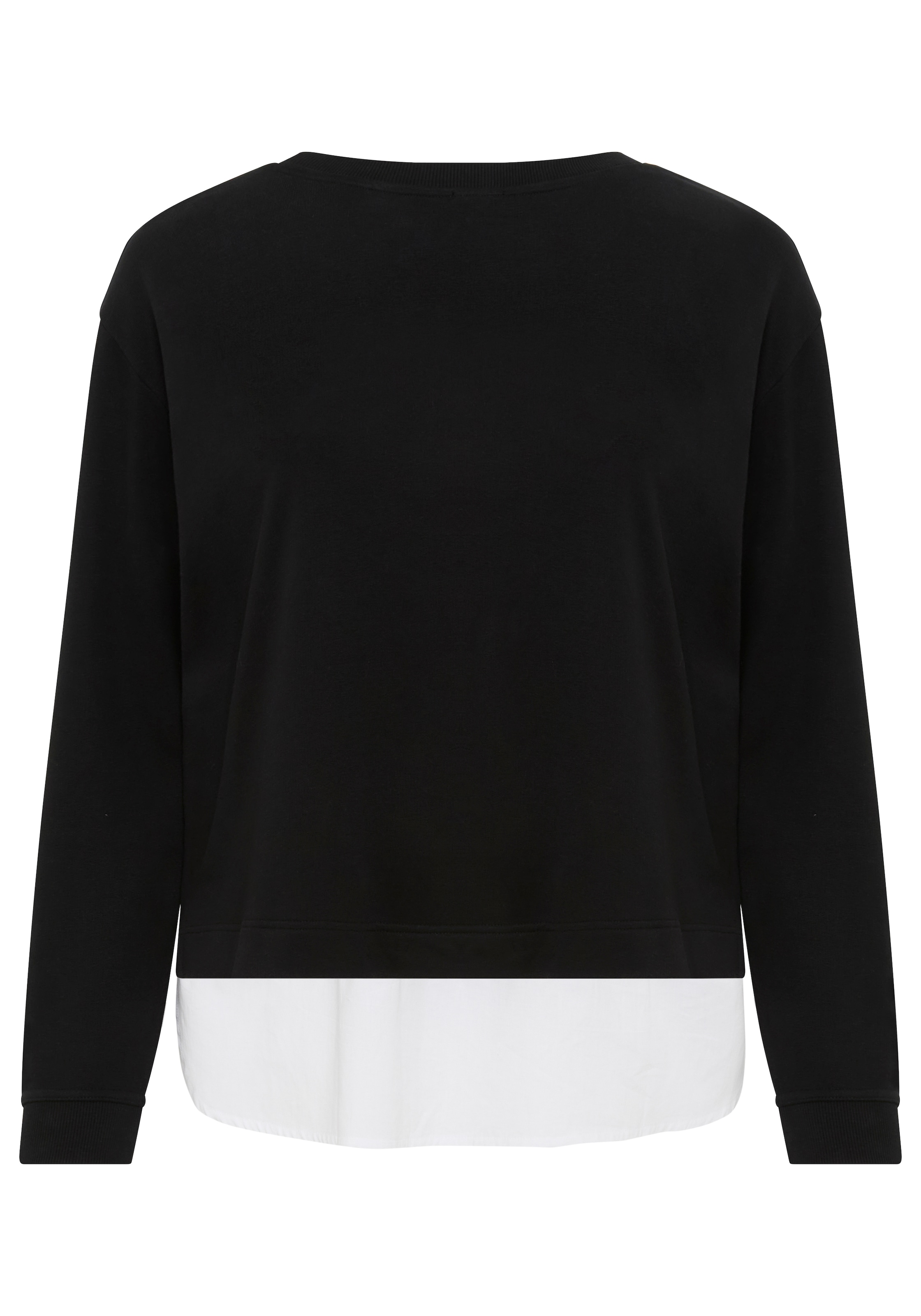 Laura Scott CURVE Sweatshirt , mit gepflegtem Bluseneinsatz - GROSSE GRÖSSE
