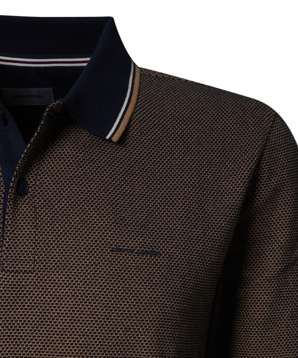 Pierre Cardin Polo à manches longues »1/1 PoloKN« in Struktur-Optik