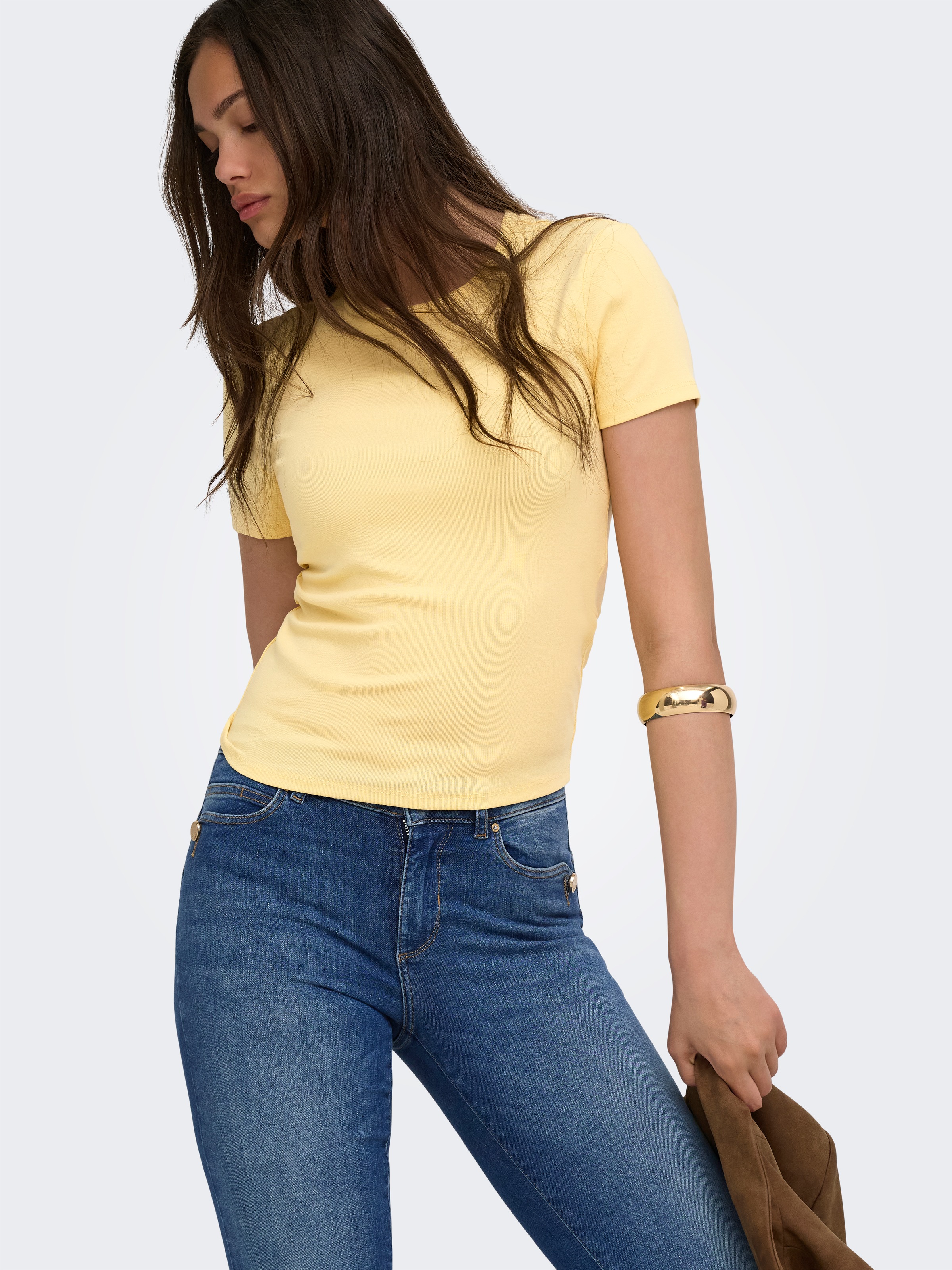 ONLY T-shirt »ONLRILEY S/S TOPJRS« mélange de coton