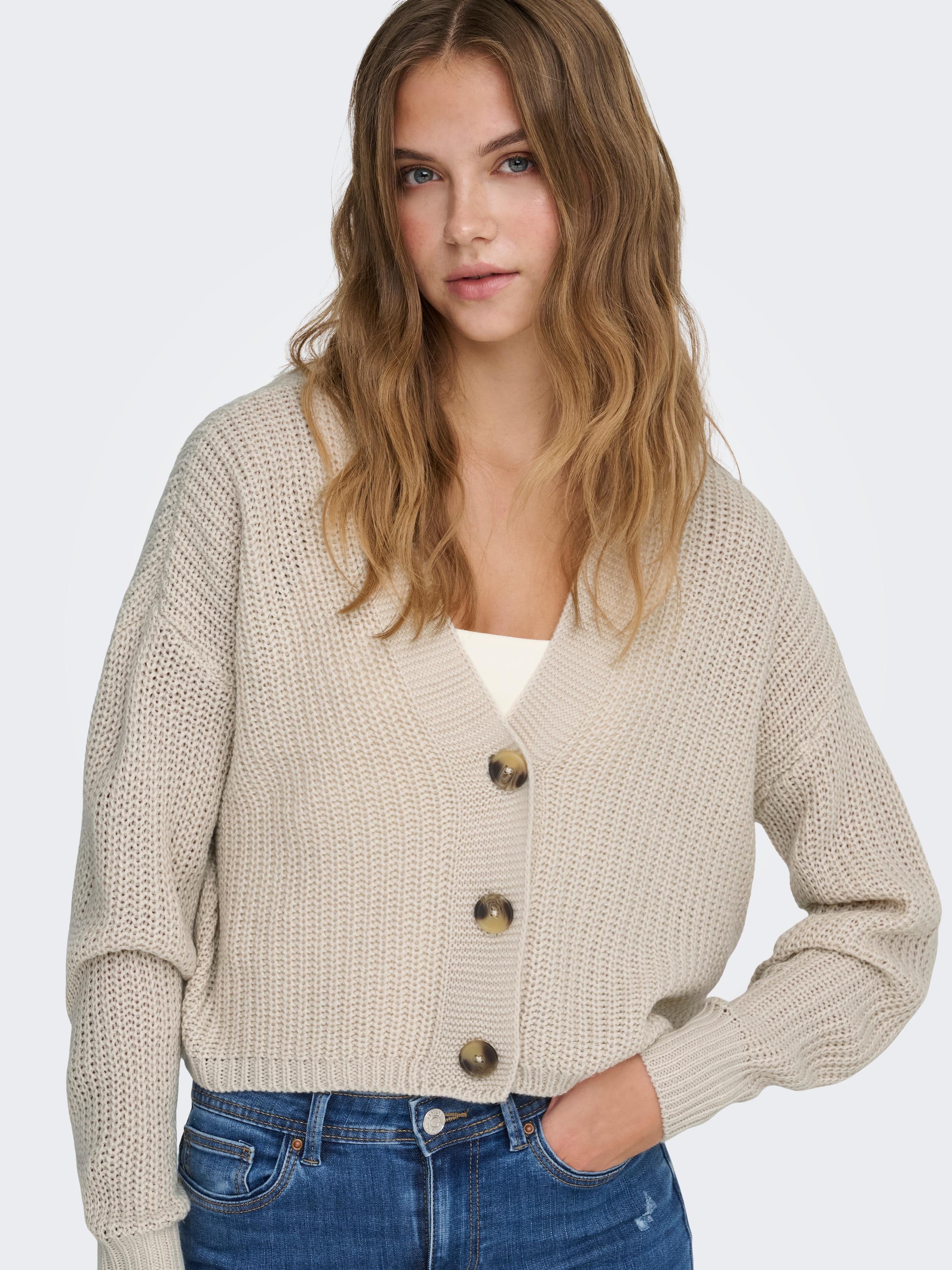 ONLY Veste en tricot »ONLCAROL NICE L/S CARDIGAN KNT NOOS« fibre synthétique, coupe régulière