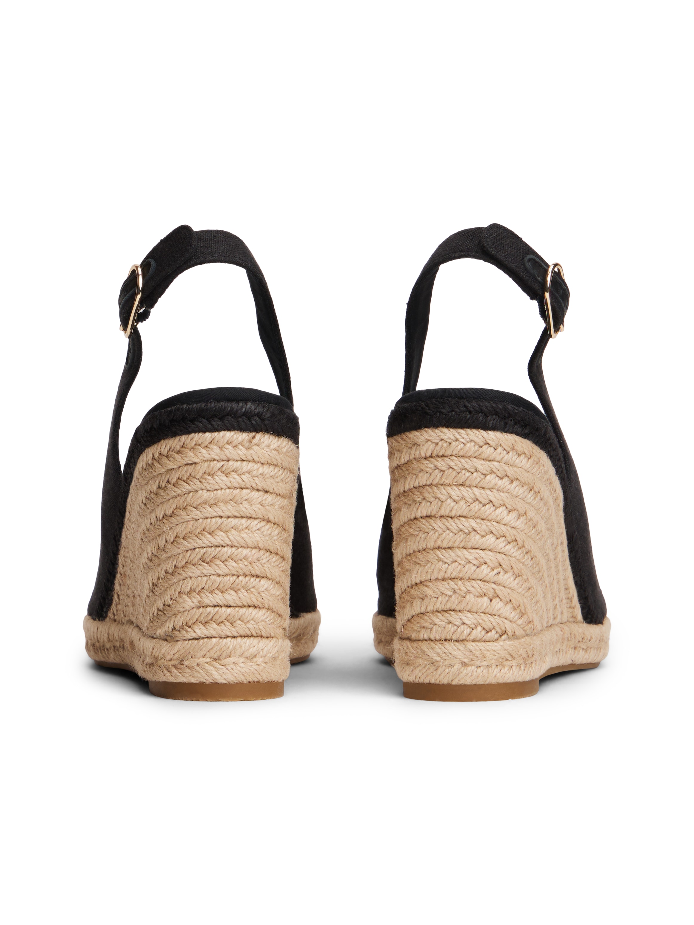Tommy Hilfiger Sandales à talons hauts »FLAG HIGH WEDGE ESPAD SLINGBACK«  sandale compensée, chaussure d'été, boucle réglable en forme étroite