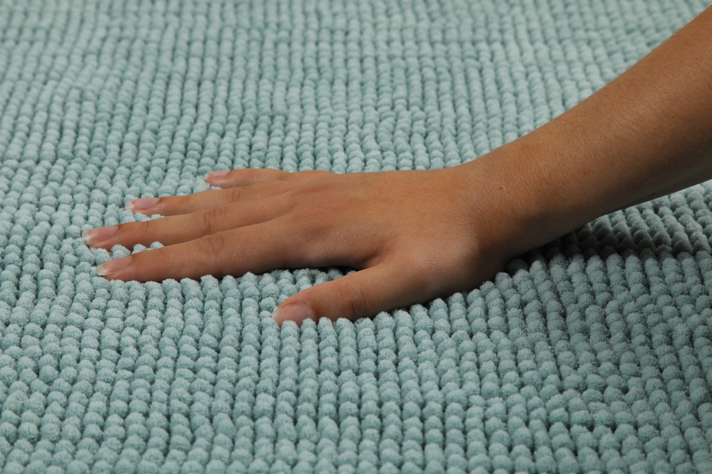 GOODproduct Tapis de bain »Kaelan , weicher Chenille« Höhe 14 mm Badvorleger, Badteppich weiches Chenille, pastellfarben, Badezimmer