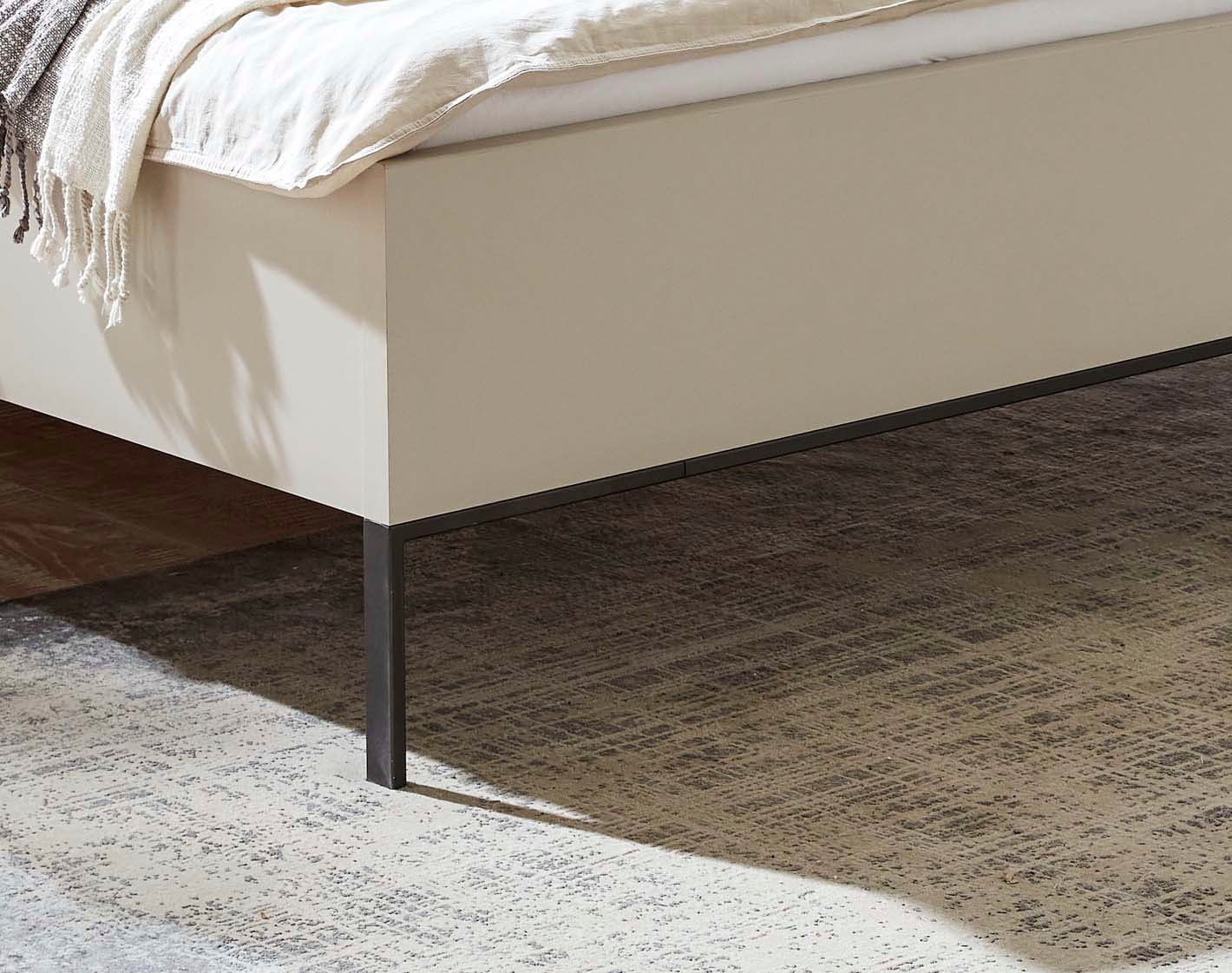 WIEMANN Lit futon »Asti« Absetzungen in Bianco-Eiche-Nachbildung, Kufe in Schiefer
