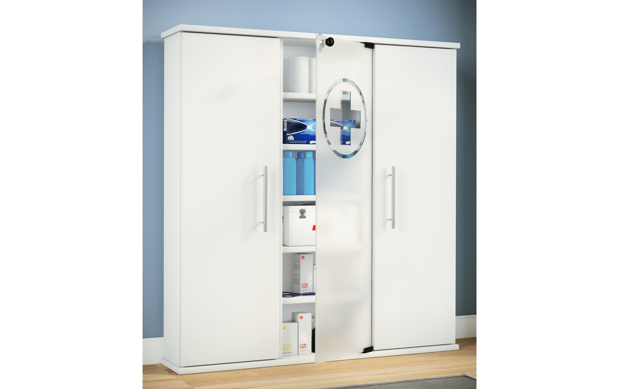 VCM Armoire à pharmacie »Erste Hilfe Schrank Santila 92 x 88 x 18 cm«