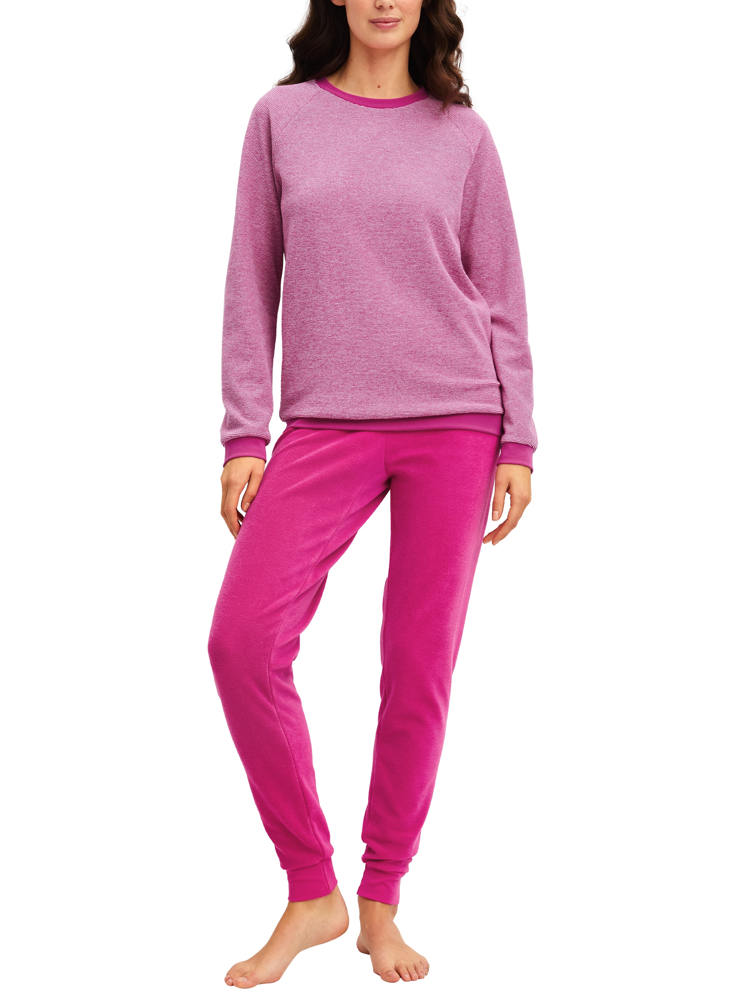 CALIDA Pyjama »Soft Dreams« 2 avec poignets, col rond, manches longues