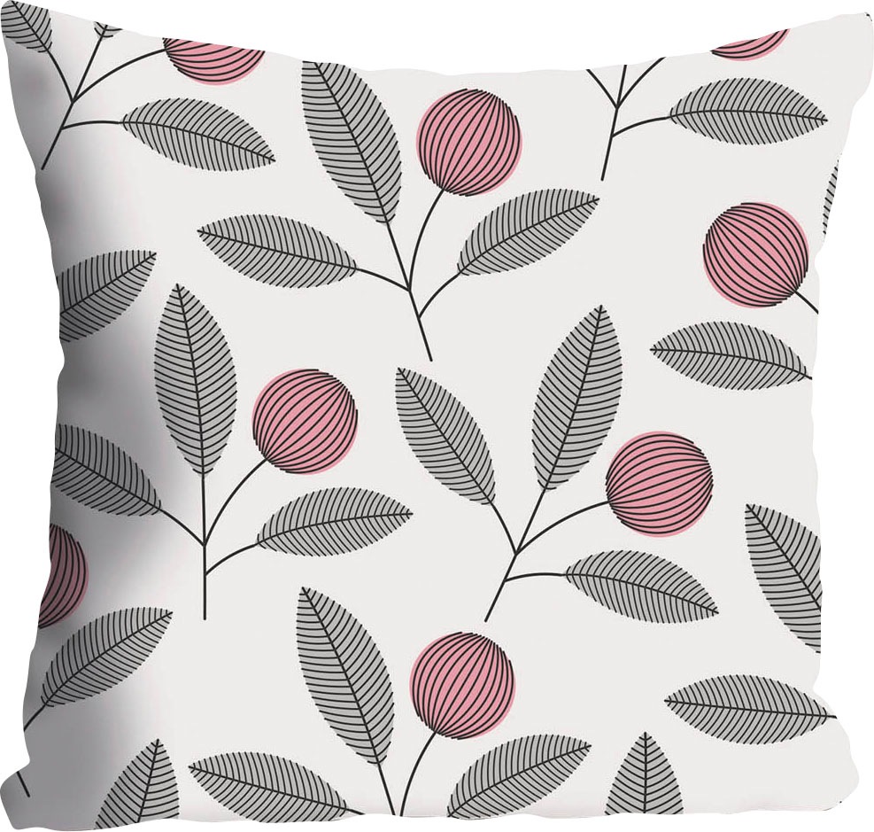 queence Coussin décoratif »Billie« Kissenhülle,Kleine Zweige,Minimalistisch,Weiss,Natur,Elegant,Schlicht