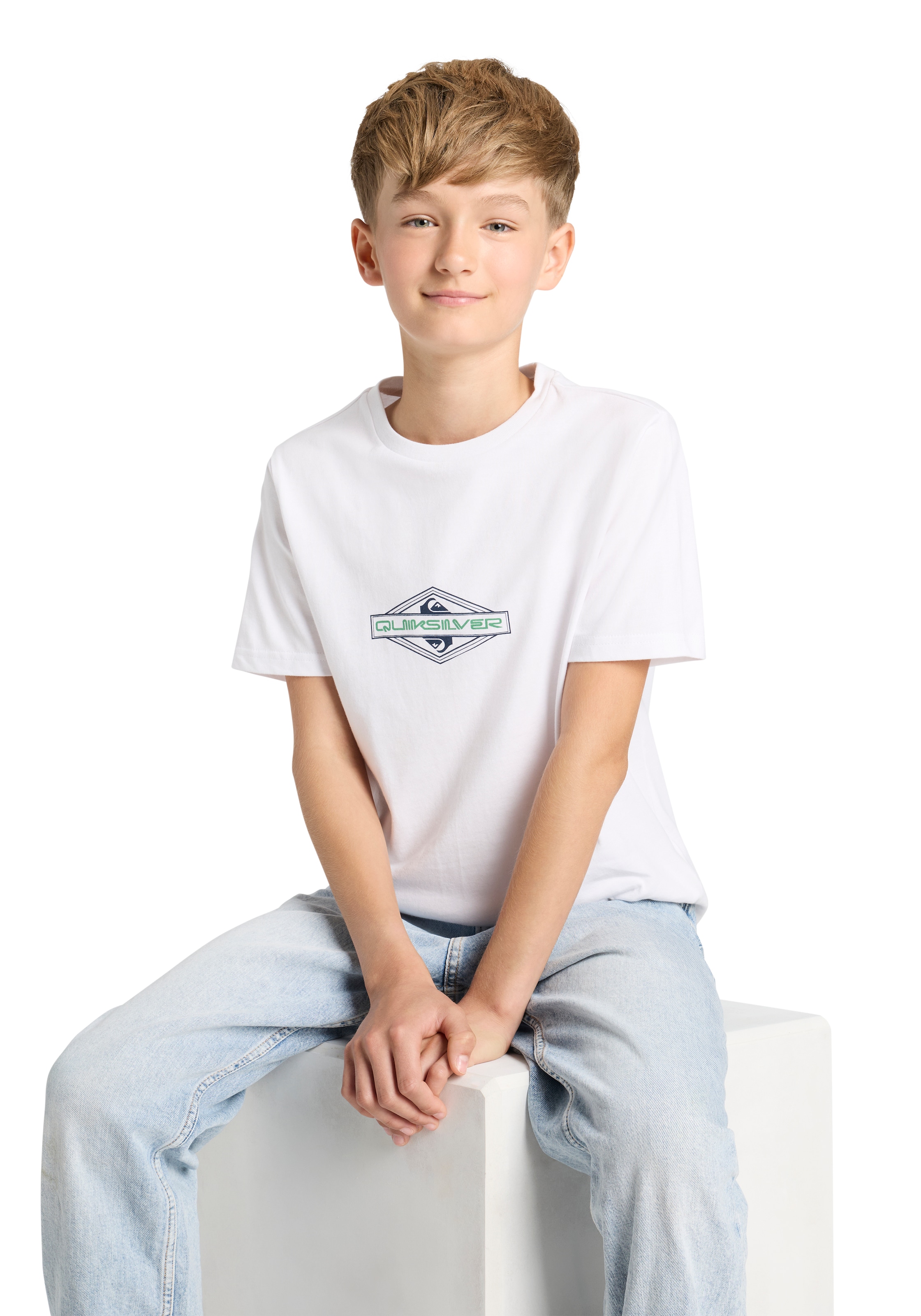 Quiksilver T-shirt »CAPTION WRECKERS PACK YOUTH« 2 pièces design manches courtes, lot de 2, en coton, tailles 10 à 16