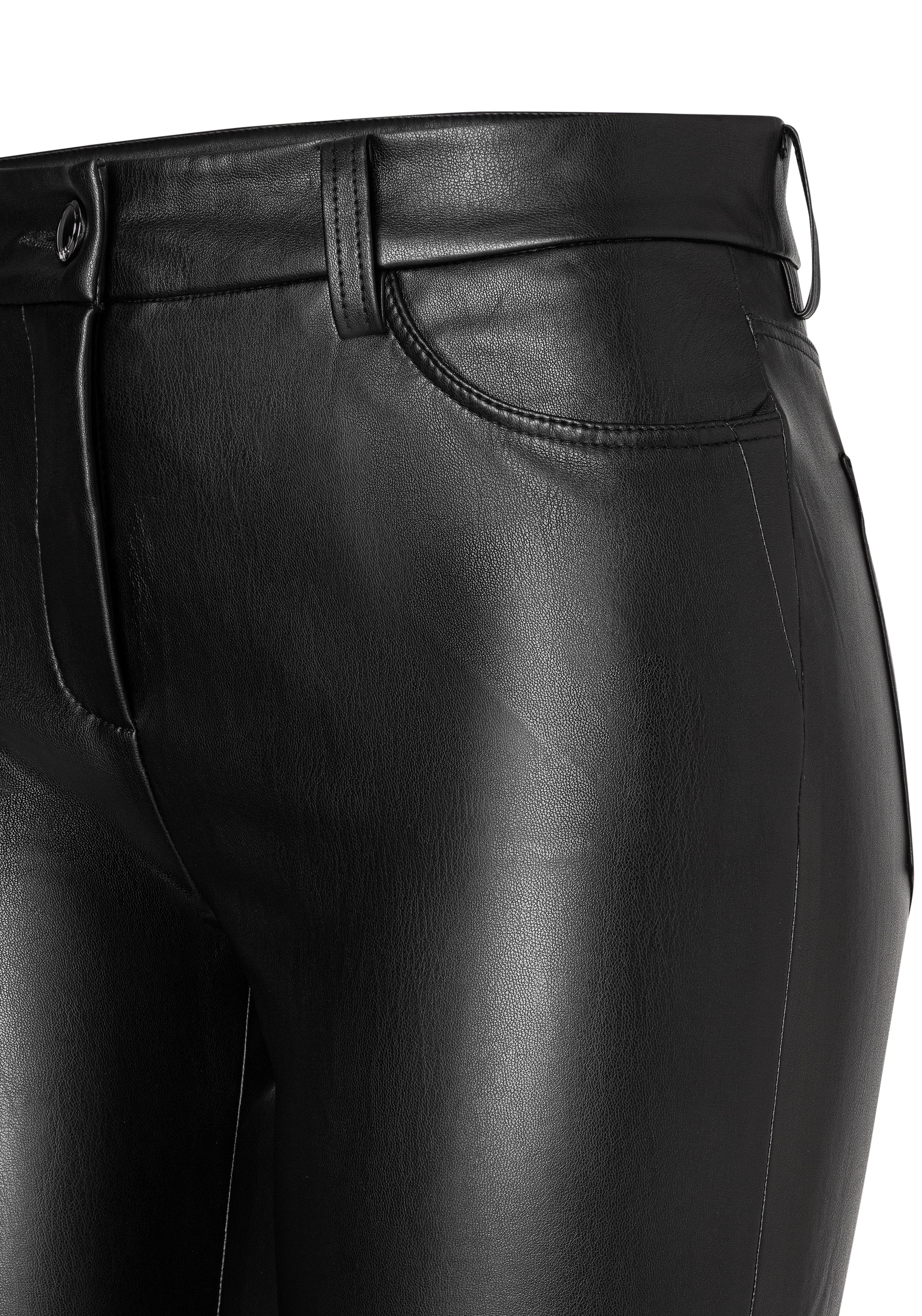 MAC Lederimitathose »SKINNY«  mit Taschen