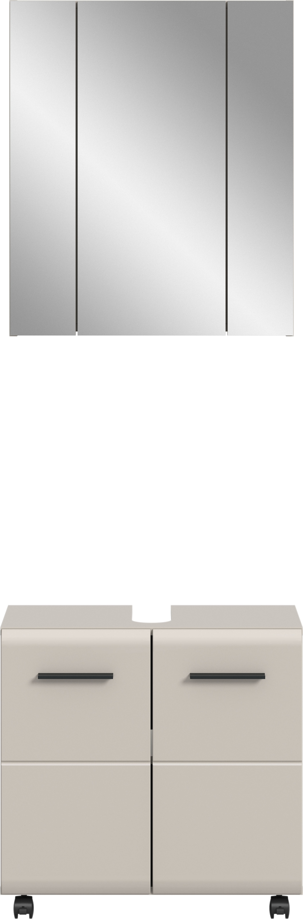 INOSIGN Ensemble de meubles de salle de bain »FLORENZ, 2-tlg. Bad-Kombination, hochwertige MDF-Front« best. aus: 1 Spiegelschrank, 1 Waschbeckenunterschrank, 3 cuis tlg.