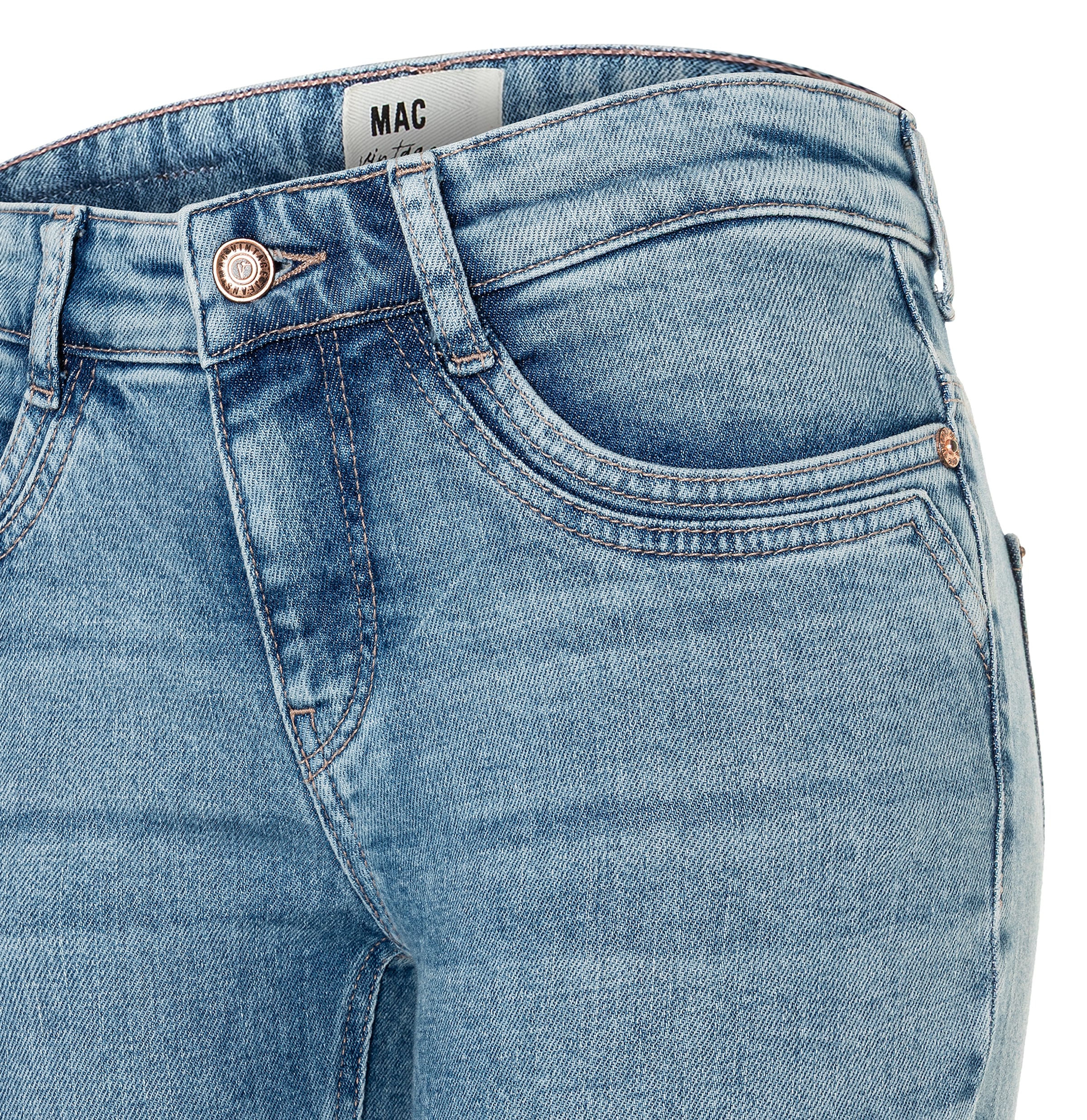 MAC Jeans bootcut »DETROIT flared« Aufwendig gearbeitete Details an den Vordertaschen