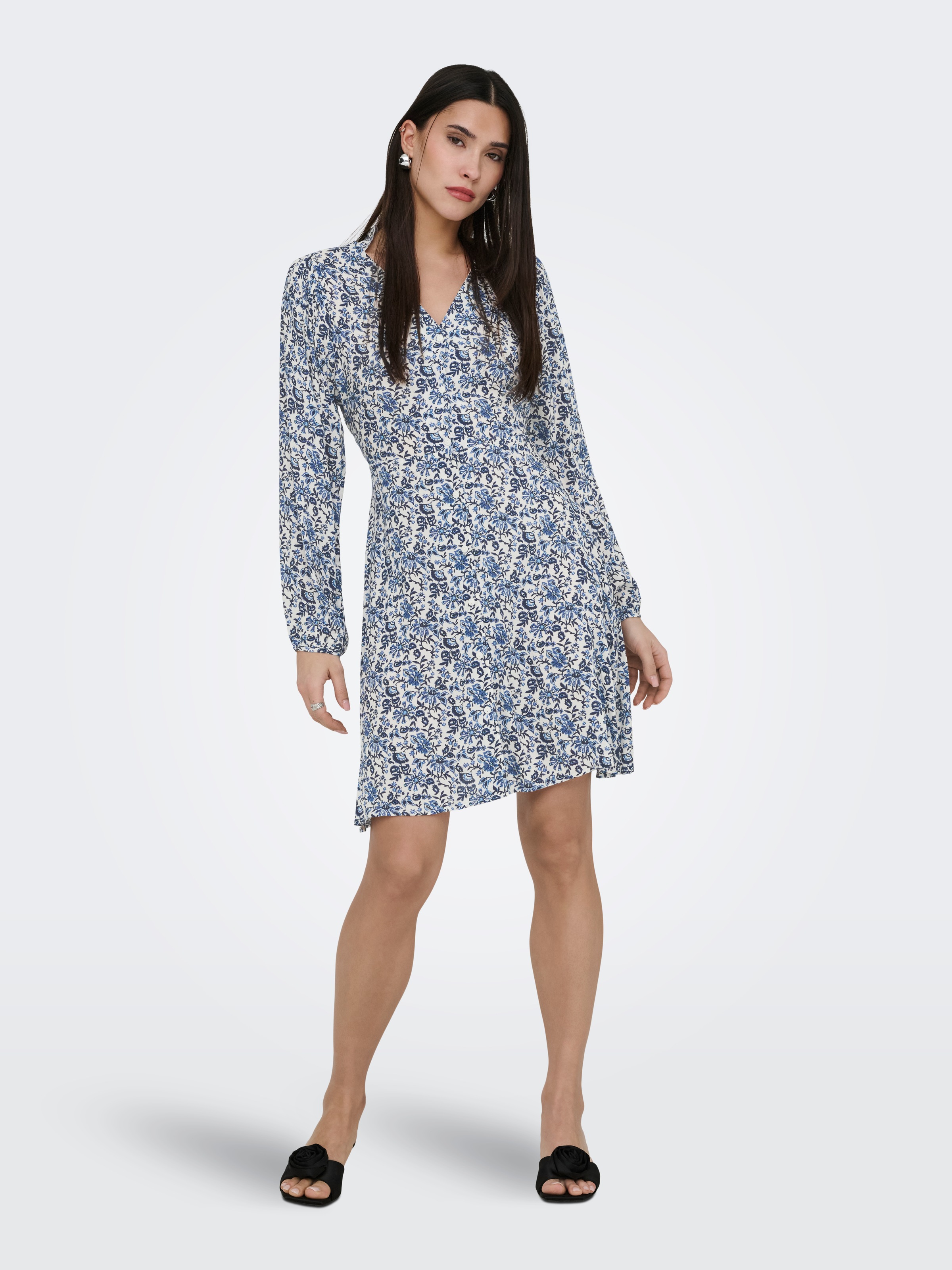 ONLY Robe imprimée »ONLEVIDA L/S SHORT DRESS WVN NOOS«