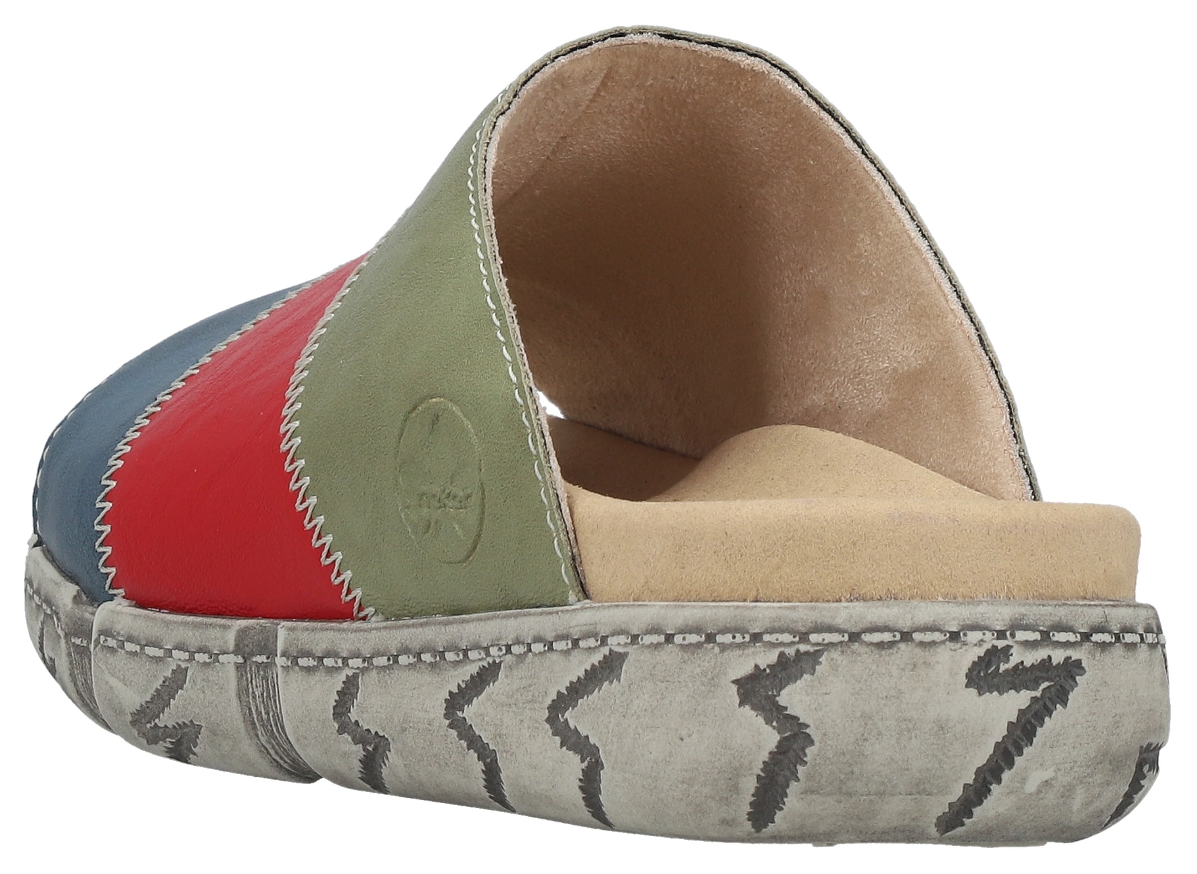 Rieker Pantolette  Chaussure d'été, chausson d'intérieur aspect patchwork