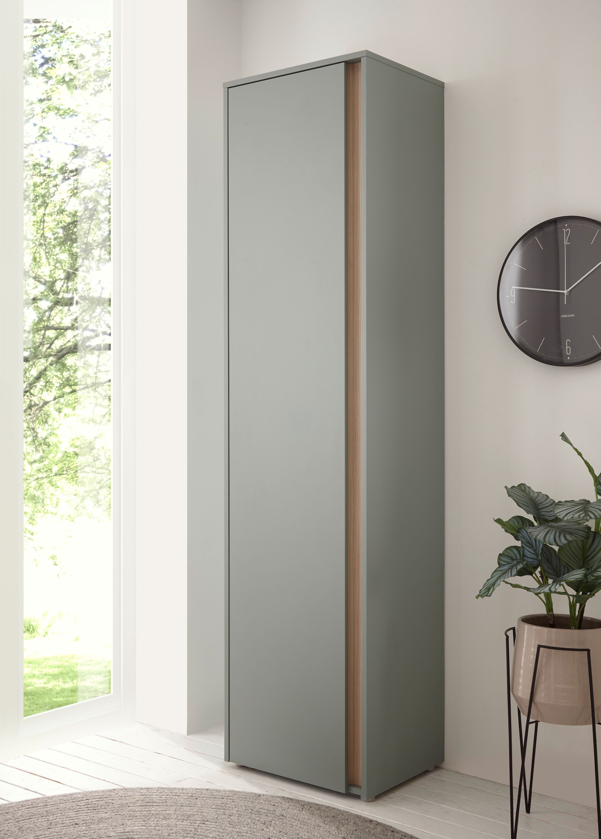 Home affaire Garderobenschrank »GiRON/CiTY, moderner Schrank, Schuhschrank mit Stauraum« 9 Einlegeböden, 10 Fächer, Tür beidseitig montierbar, 50 cm breit