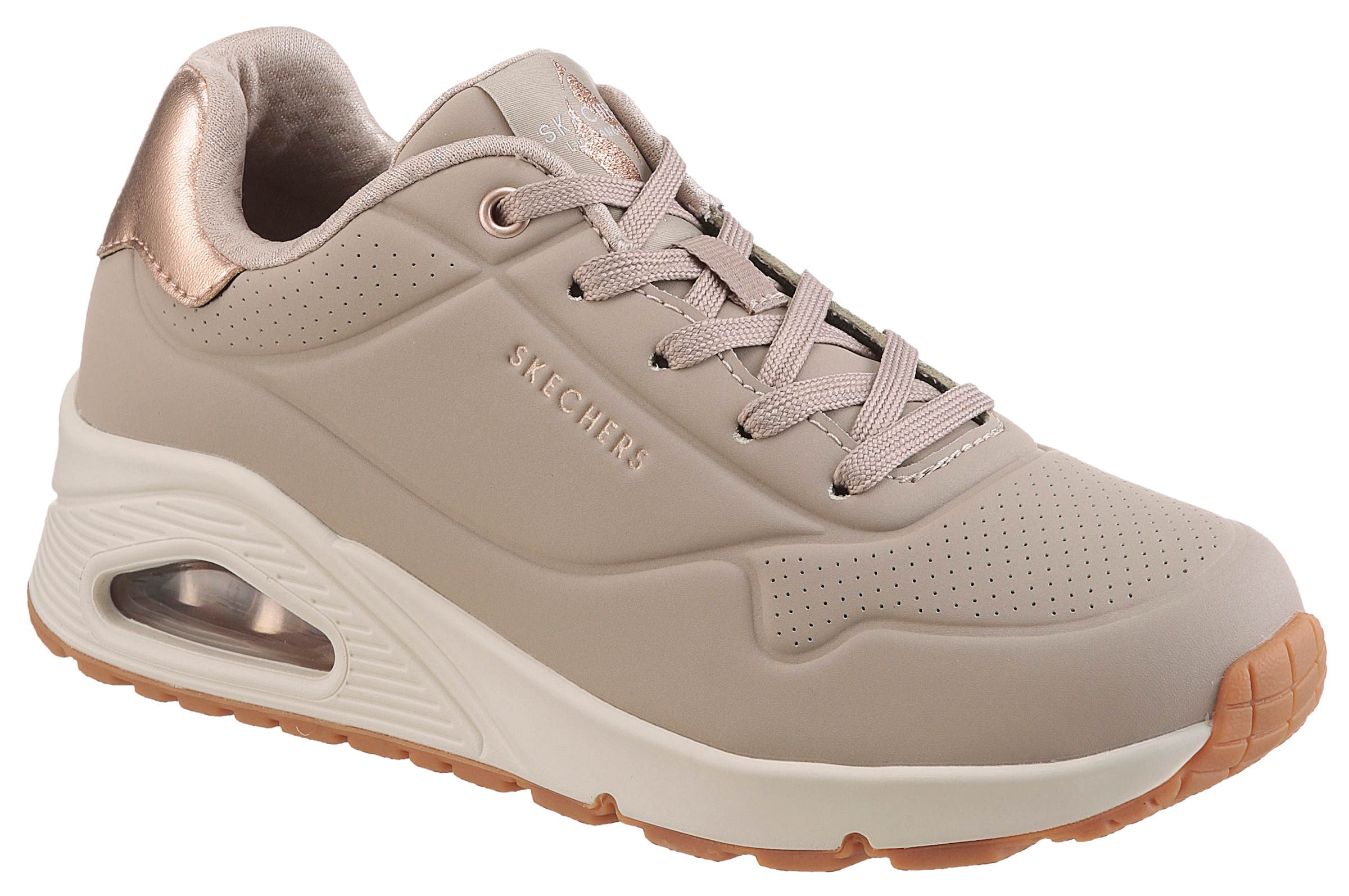 Skechers Sneaker »UNO GOLDEN AIR«  Freizeitschuh, Halbschuh, Schnürschuh mit Metallic-Einsatz