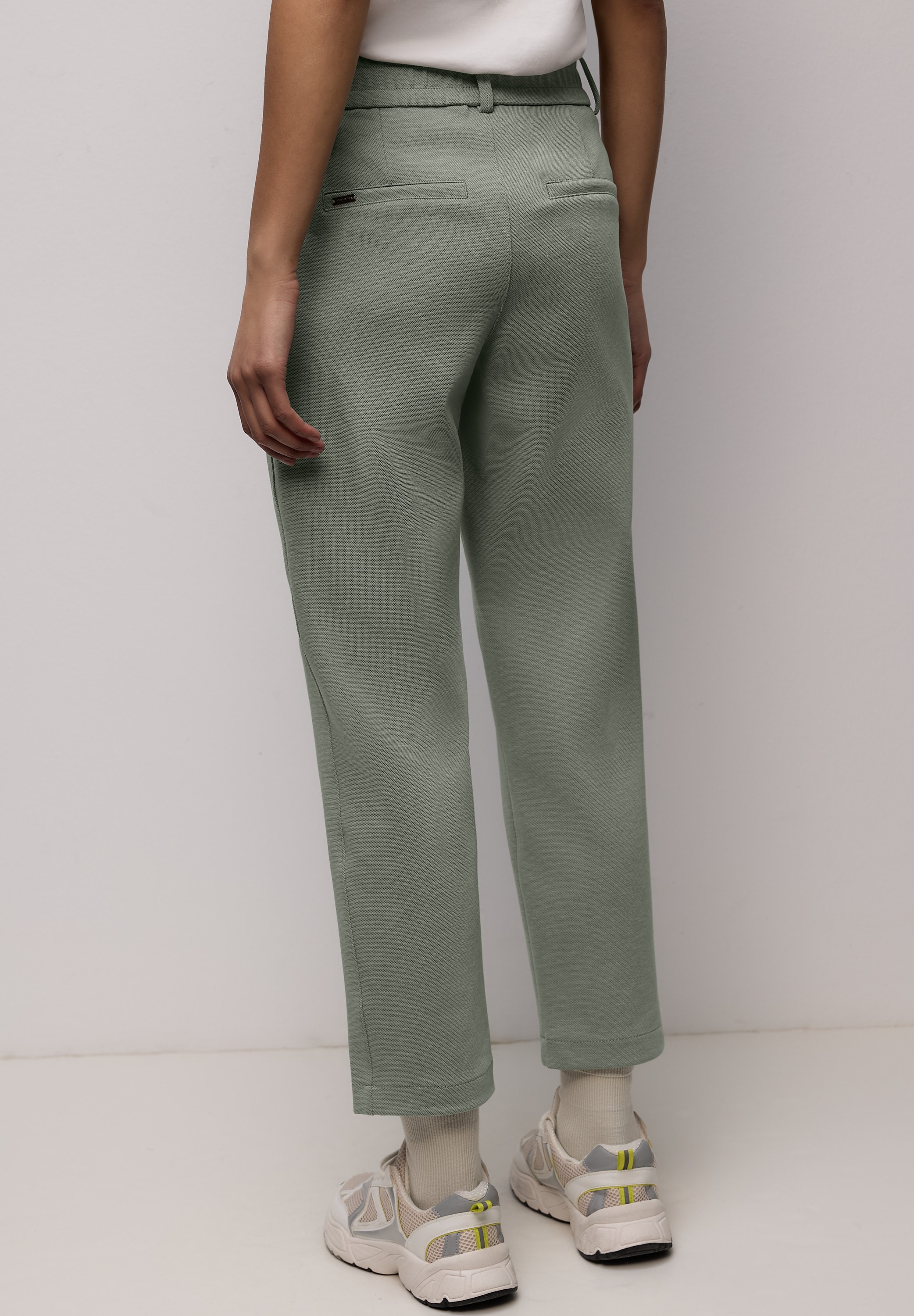 STREET ONE Pantalon en tissu »Style Bonny Piqué«  mit Tape-Detail