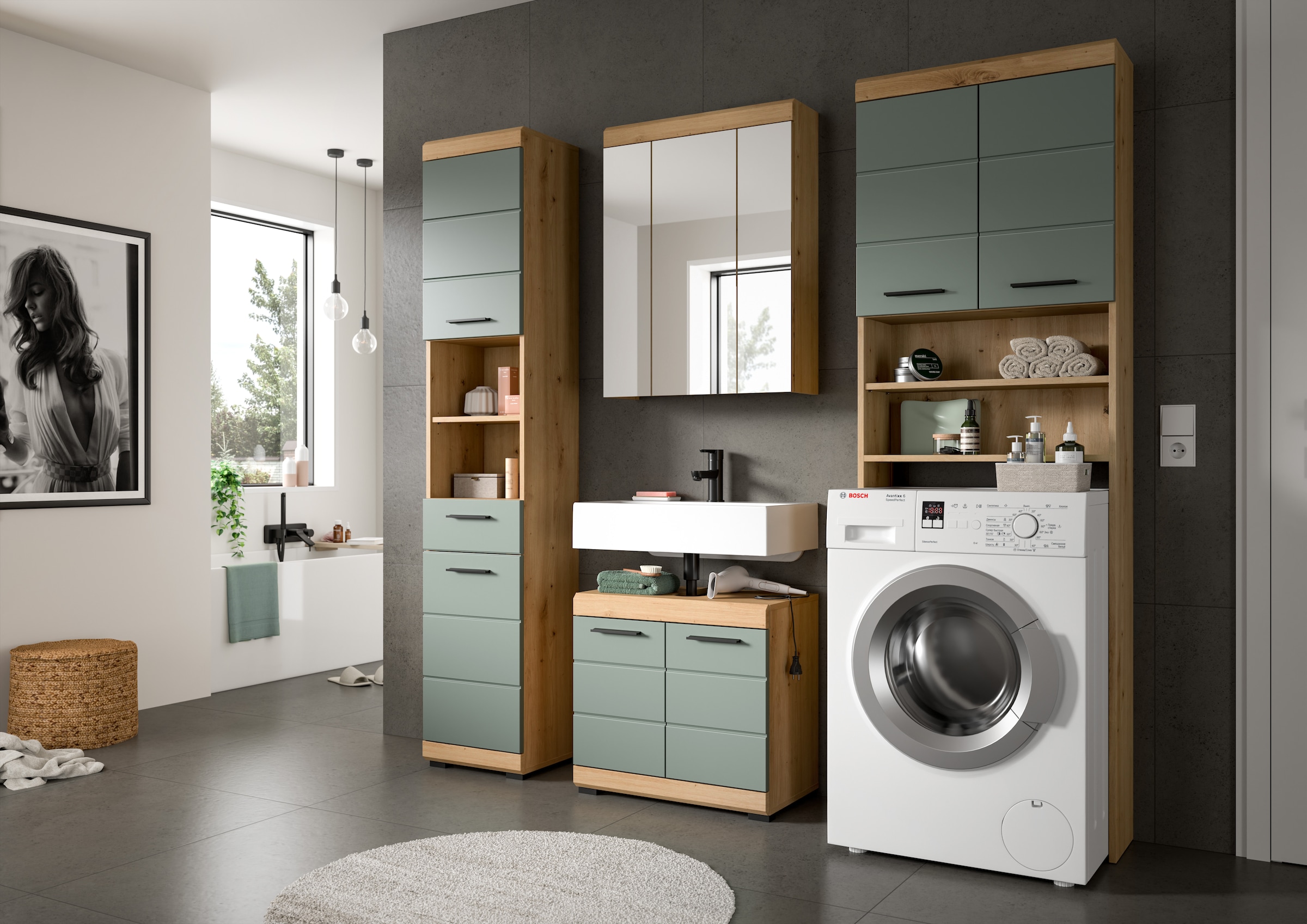 welltime Ensemble de meubles de salle de bain »Siena, 4 teilig, bestehend aus:« Set, TOPSELLER!, 4 cuis tlg.