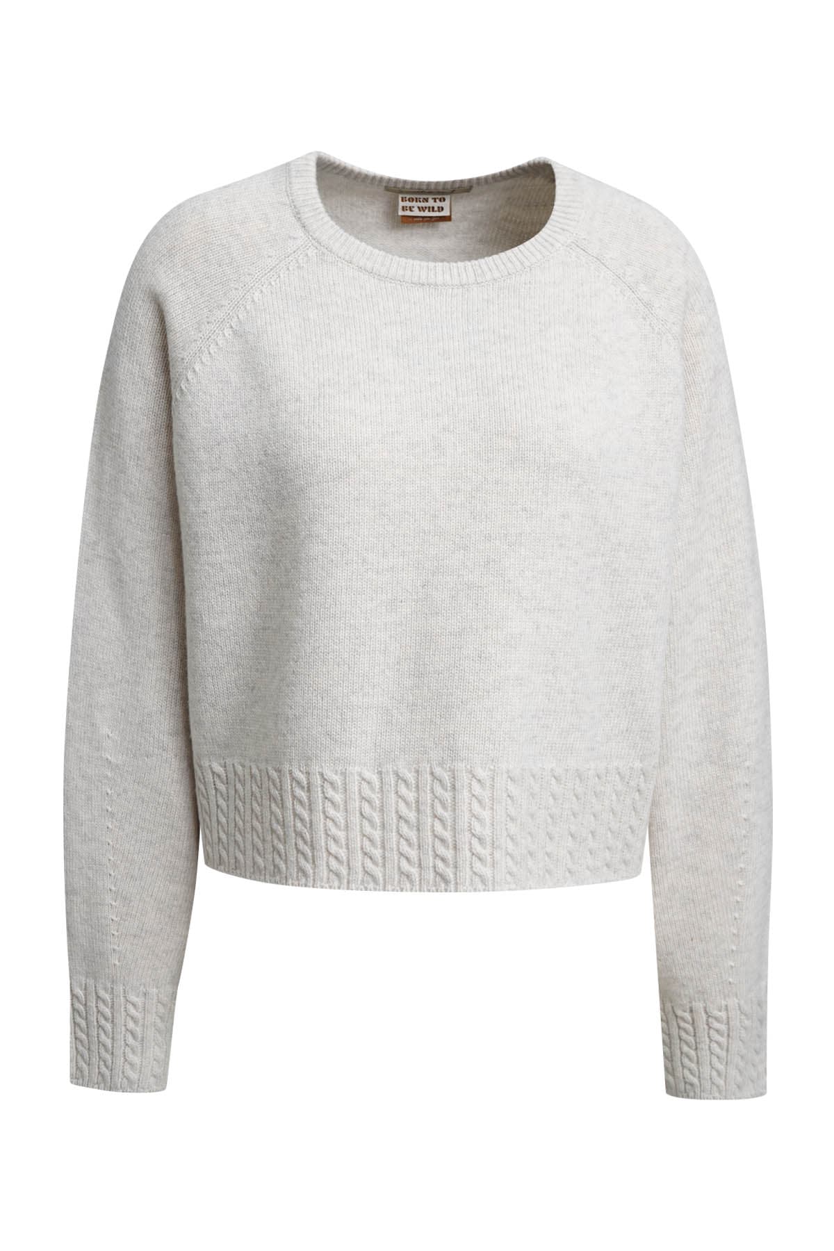 Smith & Soul Rundhalspullover mit hohem Woll-Anteil, Zopfstrick-Details