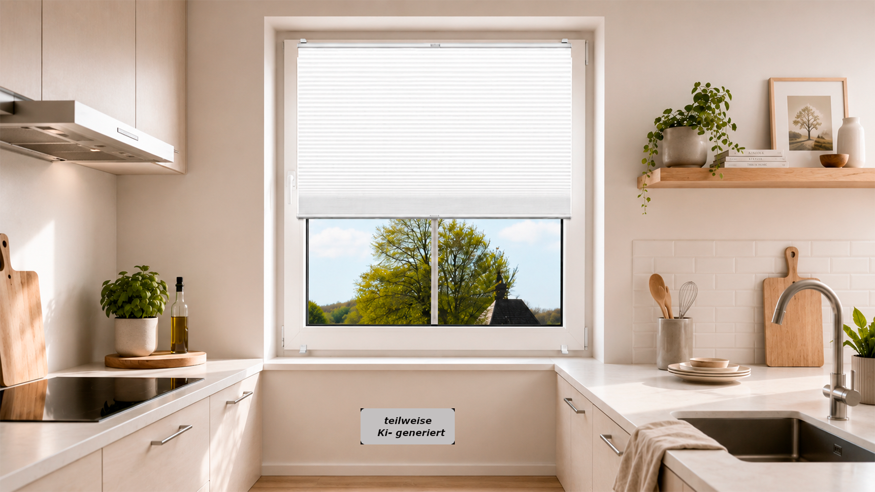indeko Plissé en nid d'abeille »Indeko Simply Fix weiss, ohne Bohren, abdunkelnd, blickdicht« obscurcissant Aucun perçage requis suspendu librement