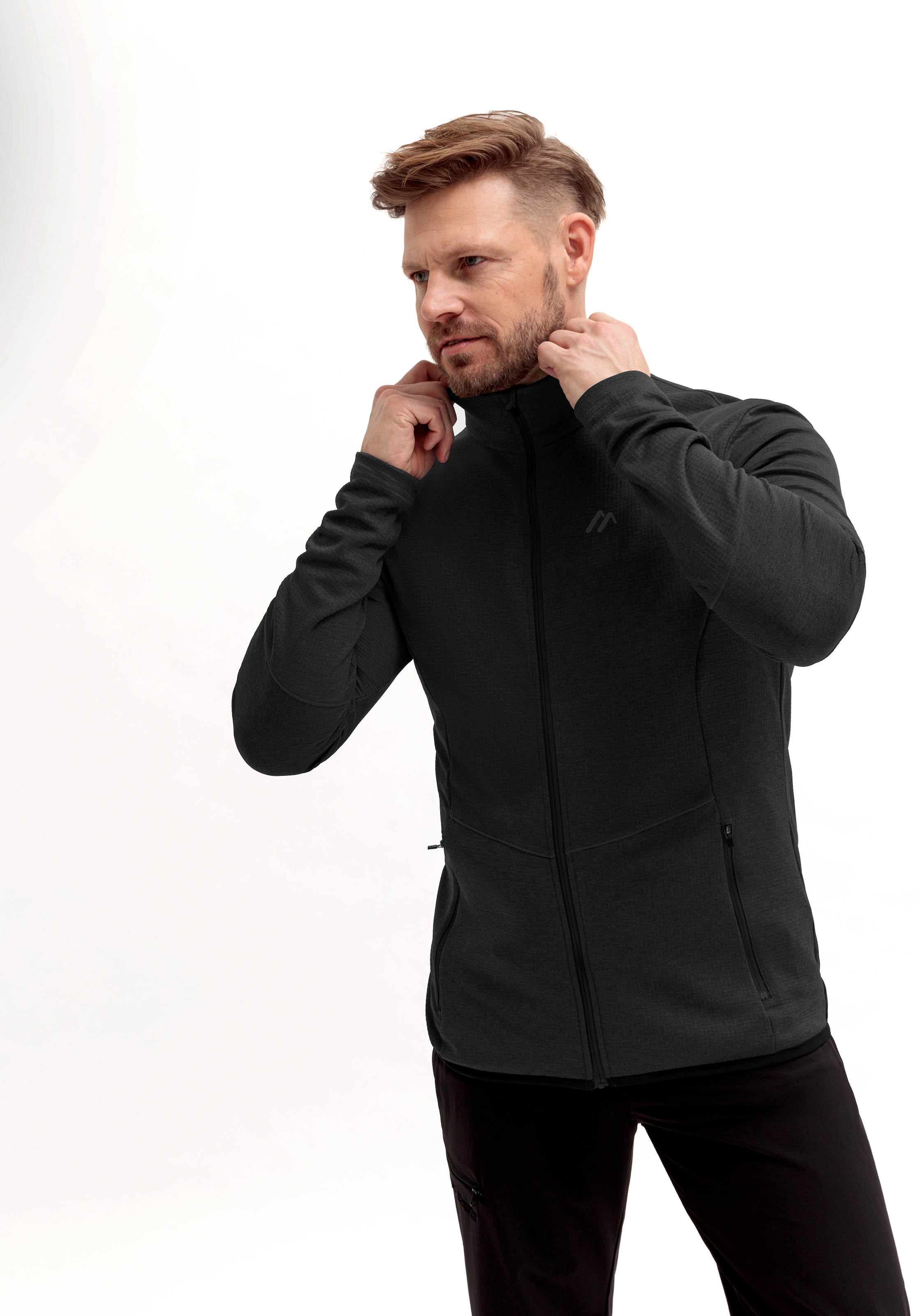 Maier Sports Fleecejacke »Sinaia M« Herren Midlayer, atmungsaktiv und schnelltrocknend, Slim Fit