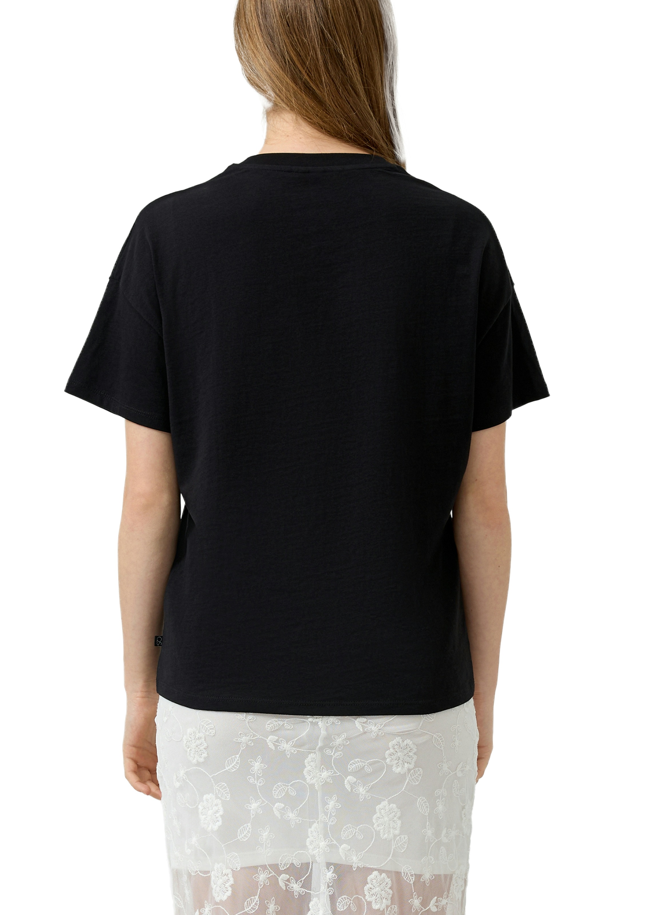 QS Kurzarmshirt Sommershirt mit grossem Print