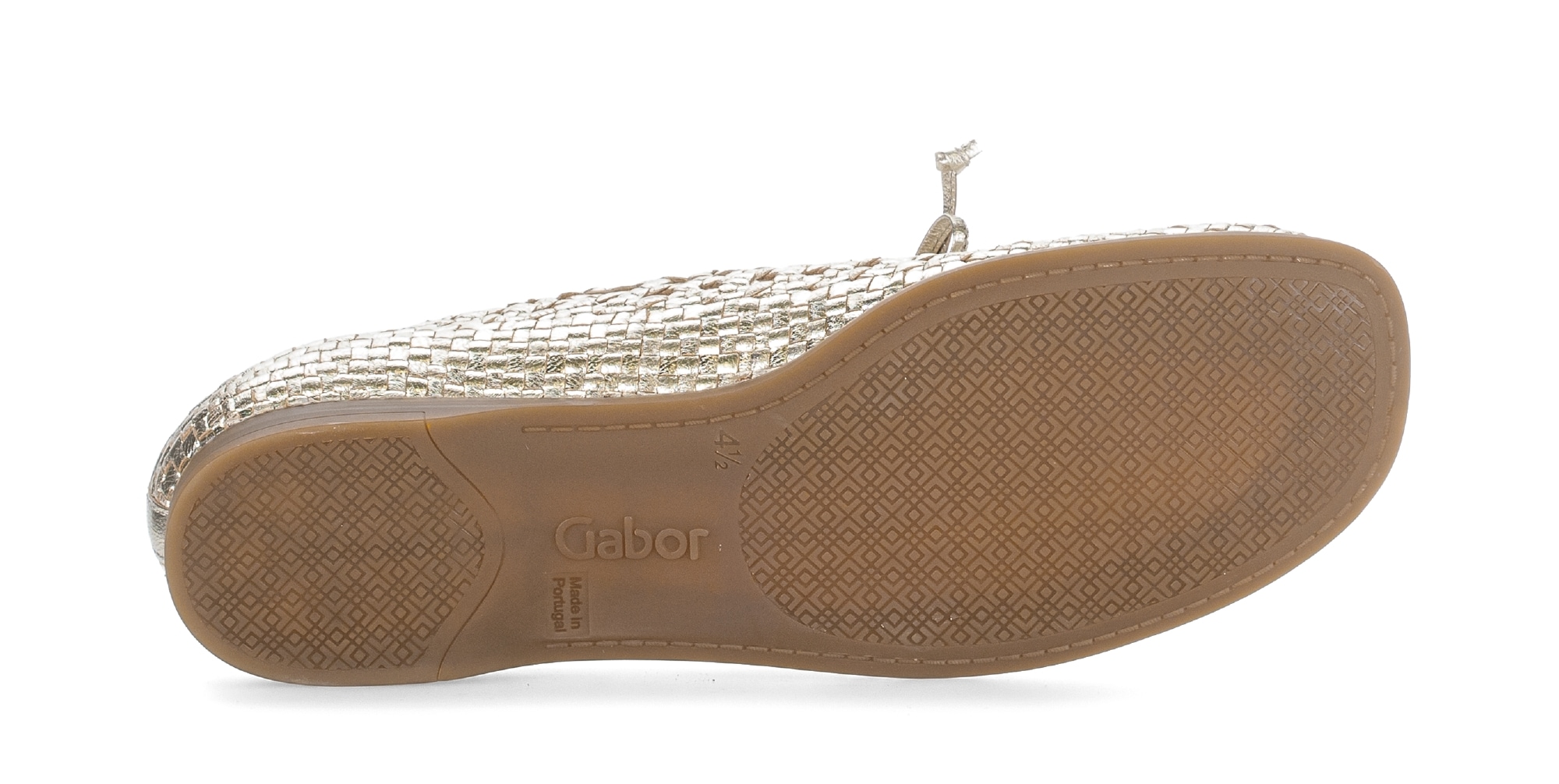 Gabor Ballerina  , Sommerschuh in modischer Flecht- und Metallicoptik