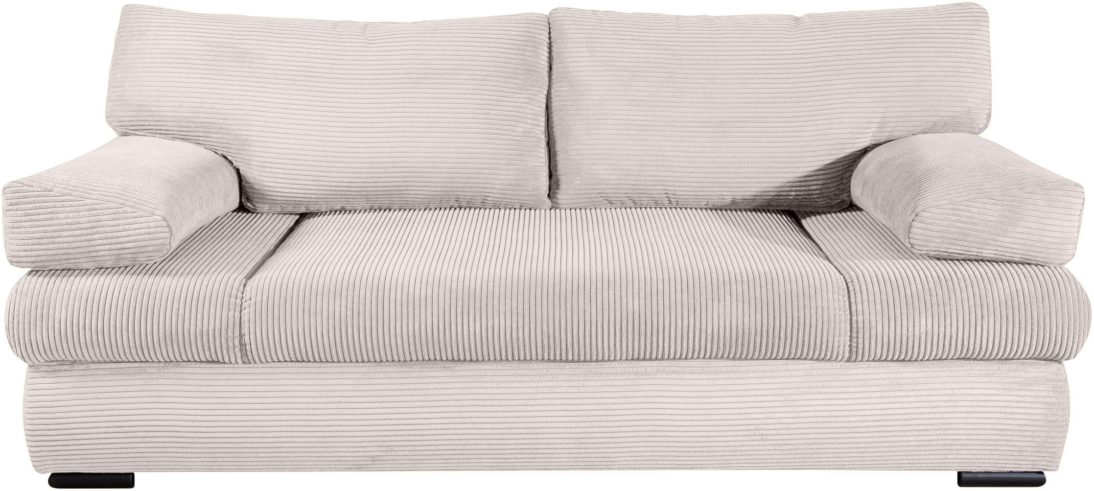COLLECTION AB Canapé-lit »Tina, B: 200 cm, Liegefl. 146x200 cm« Bettfunktion, Bettkasten & 2 Armlehnenkissen, Federkern