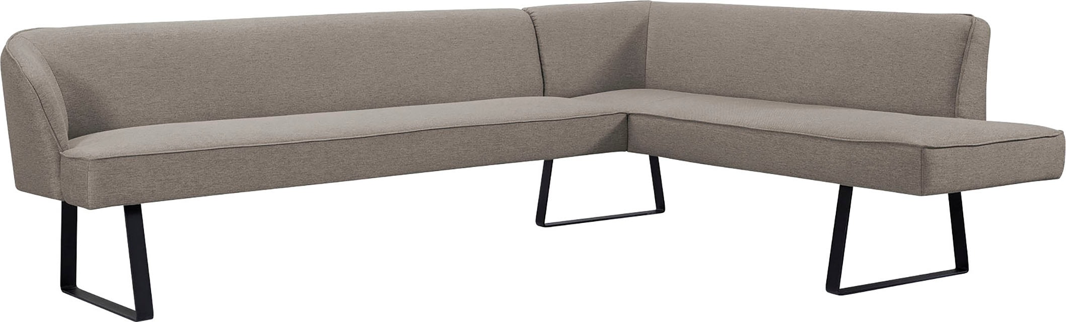 exxpo - sofa fashion Banc d'angle »Americano« mit Keder und Metallfüssen, Bezug in verschiedenen Qualitäten