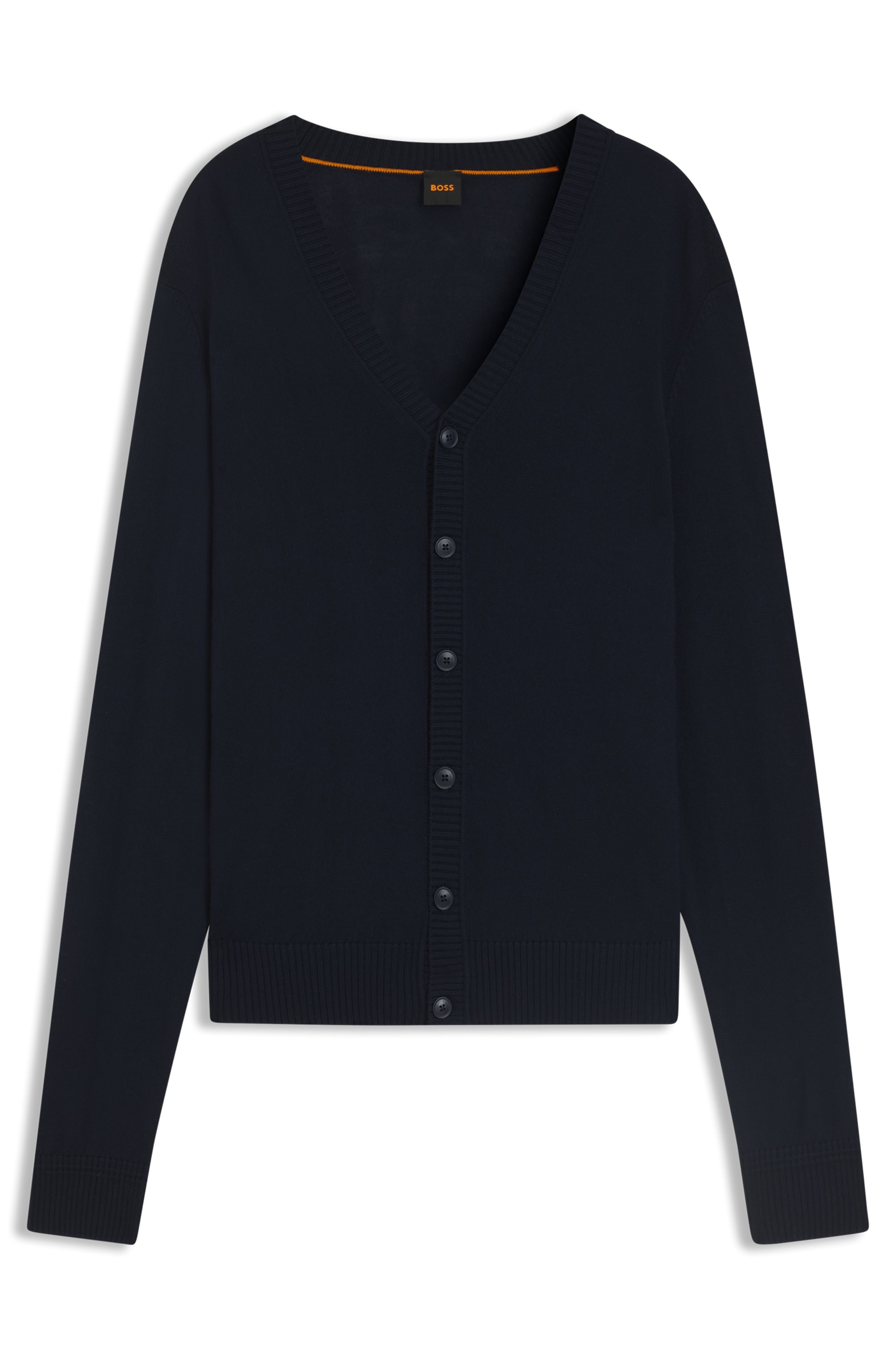 BOSS ORANGE Veste en tricot »Avac_CD« mit tiefem V-Ausschnitt