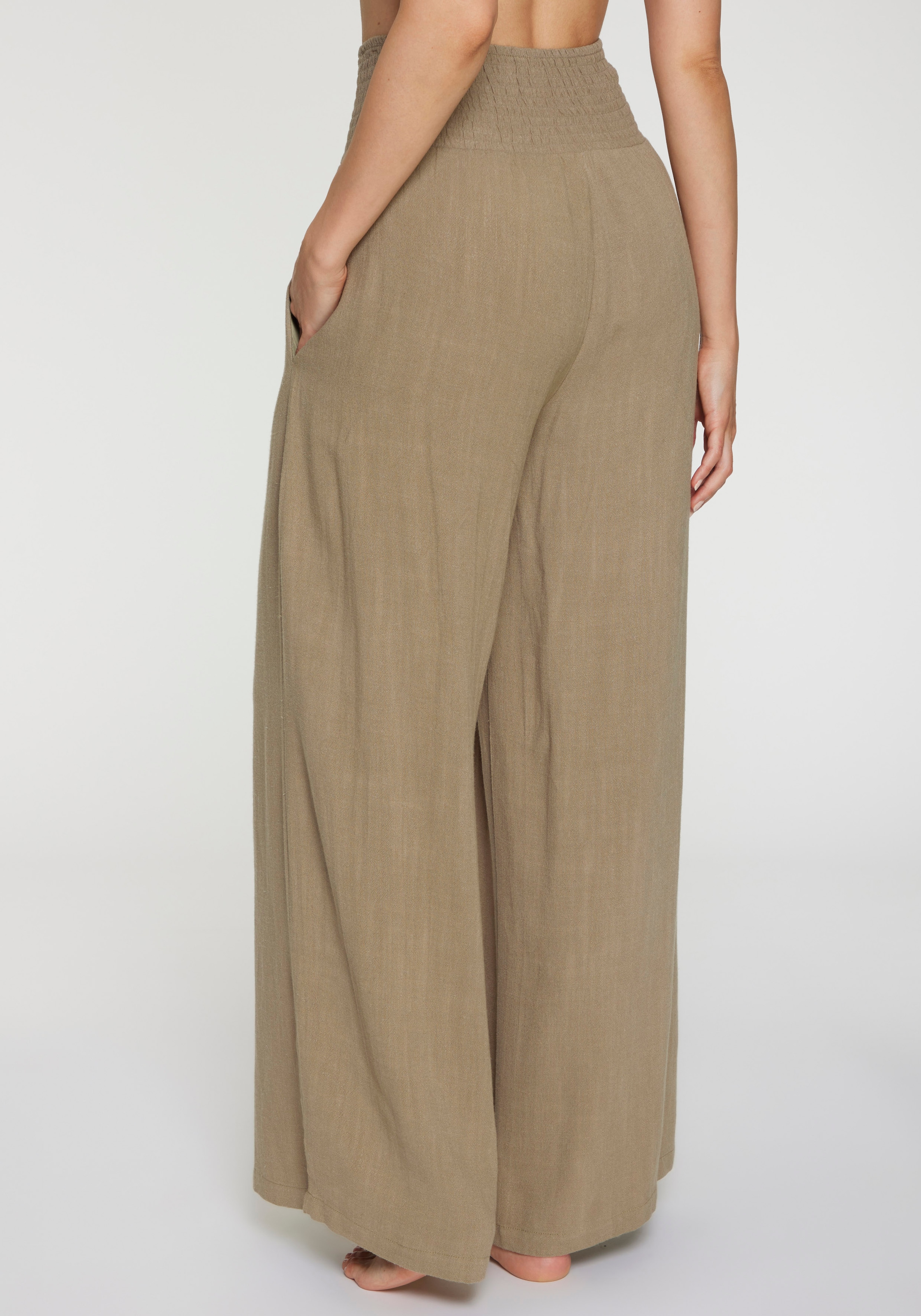 French Connection Leinenhose  mit gerafftem Bund