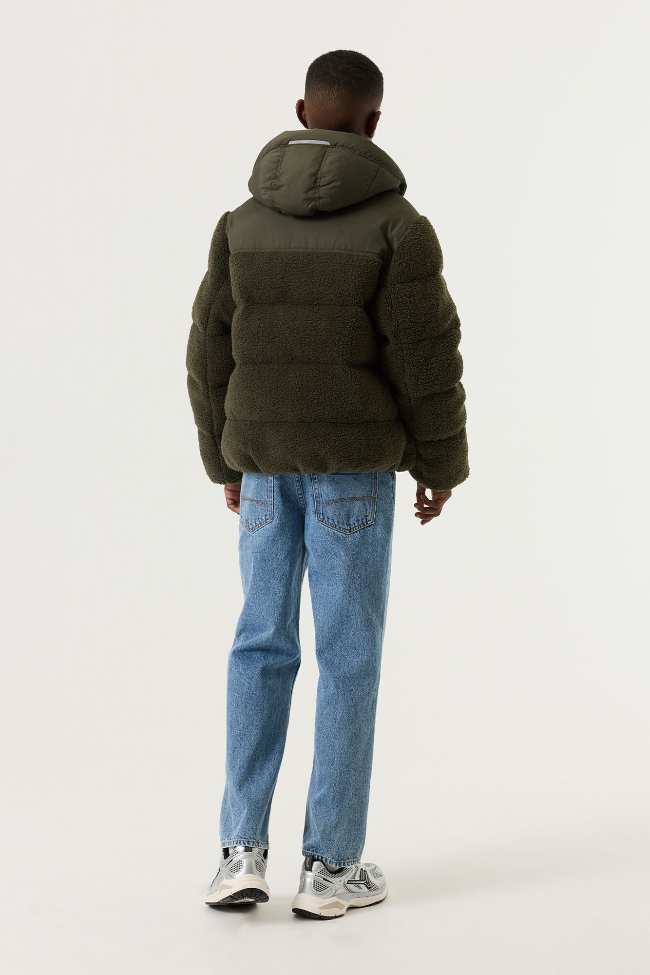 Garcia Veste matelassée avec capuche avec fourrure teddy pour garçons