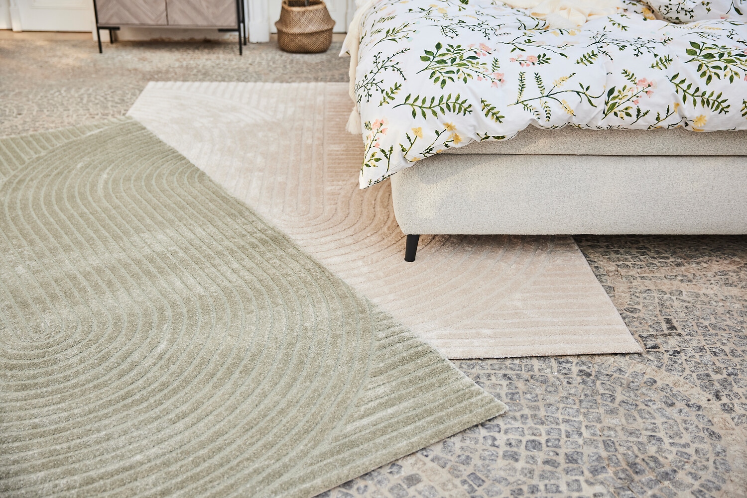 GOODproduct Tapis design »Eliaan 3D Optik/Hoch-Tief Effekt« Rectangulaire 14 mm Höhe densité de poils élevée et agréable au toucher, tapis salon design bohème