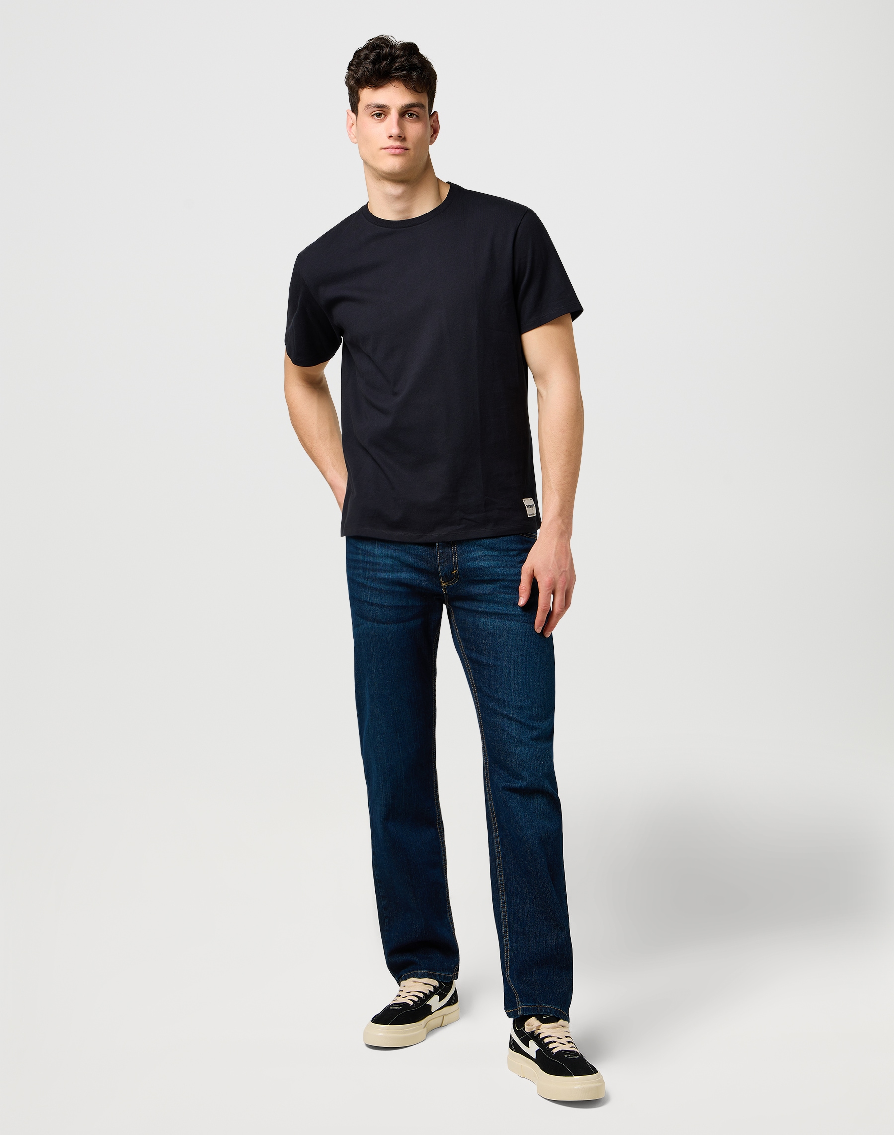 Wrangler Straight-Jeans aus elastischer Baumwollmischung