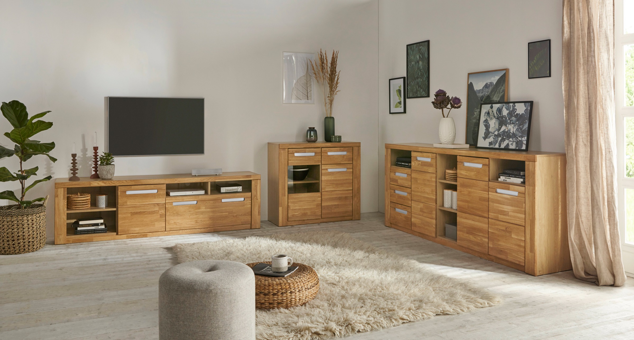 Home affaire Commode »Kolding« teilmassiv