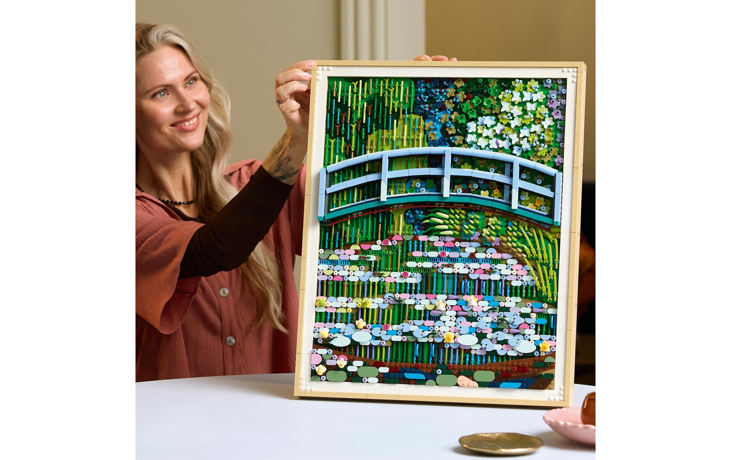 LEGO® Konstruktionsspielsteine »Claude Monet – Brücke über einen Seerosenteich (31220), LEGO ART«