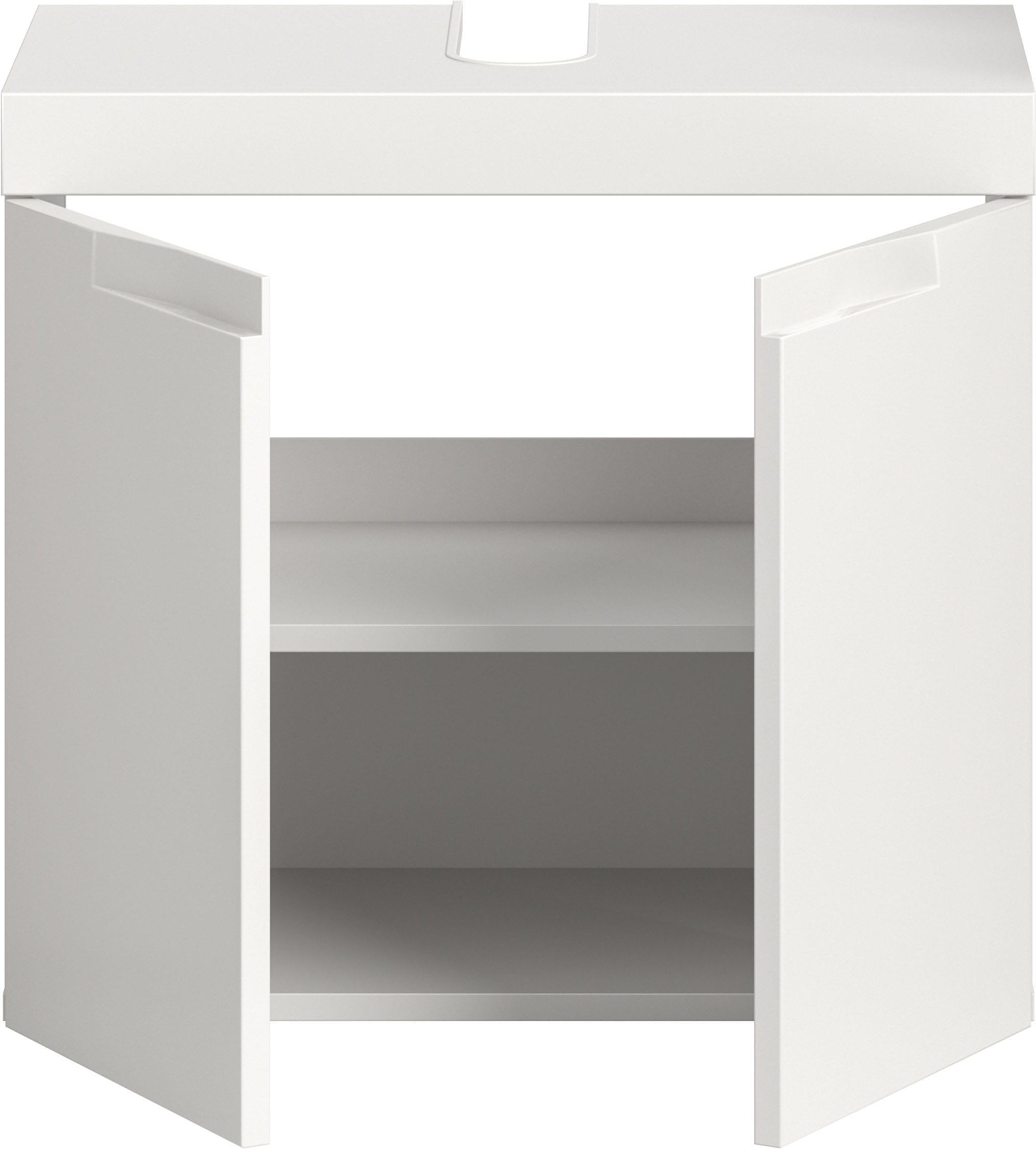 GOODproduct Waschbeckenunterschrank »MAOI, Breite 60cm, 2 Türen, 2 Fächer, 1 Einlegeboden« Badezimmerschrank, Unterschrank, Kommode, WBU, Bad, Badezimmer